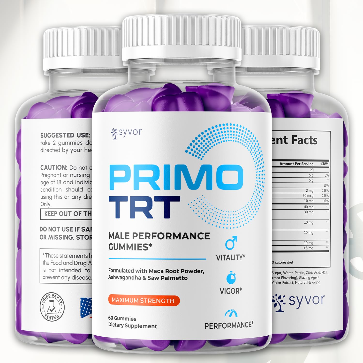 (2 Pack) Primo TRT Gummies for Men, Official Primo TRT Male Performance Gummys with Maximum Strength Ingredients, Advanced PrimoTRT Male Health Support Supplement with Premium Vitamins (120 Gummies) S.O LabsAu supplements