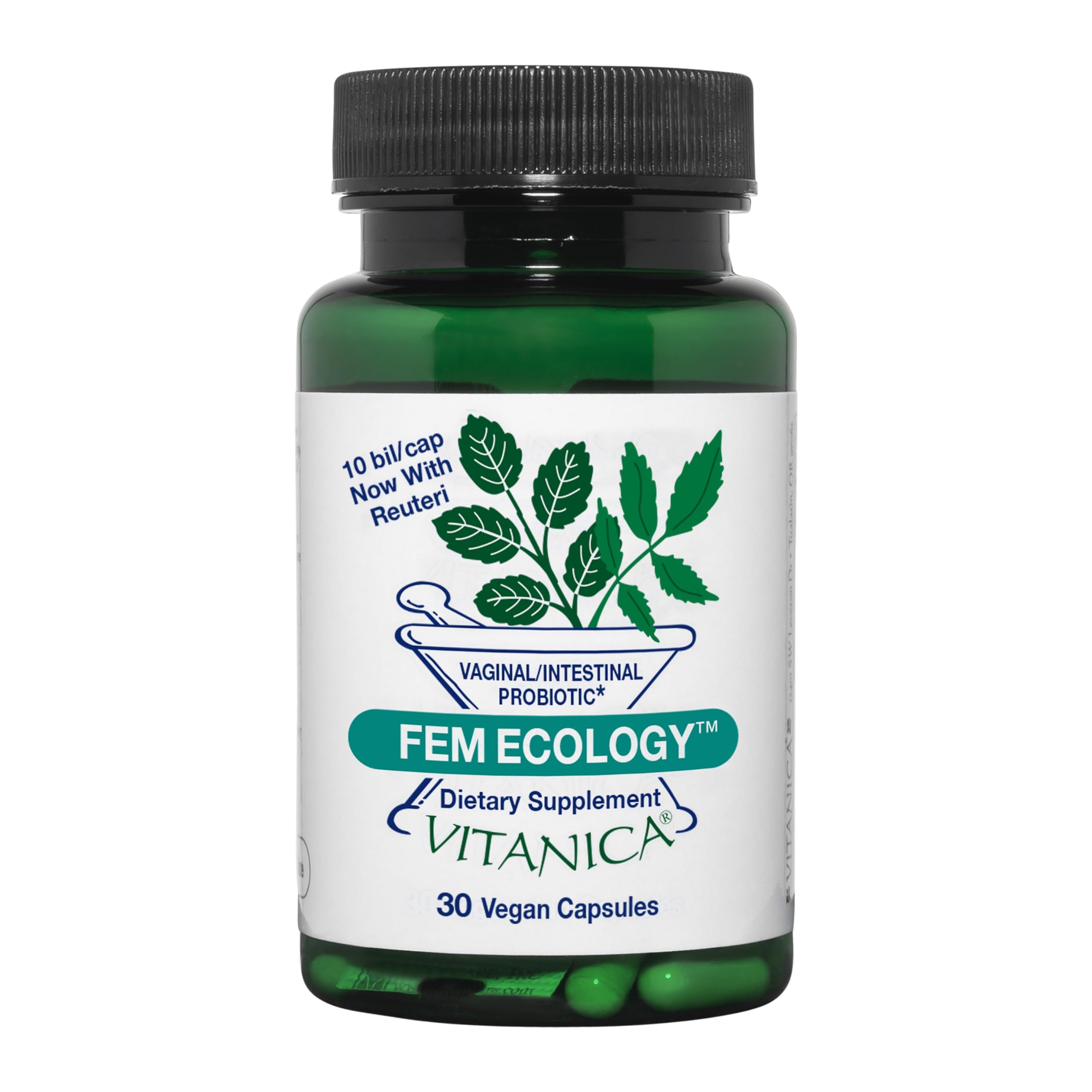 Vitanica FemEcology, Vaginal and Intestinal Probiotic Support, Vegetarian, 30 Capsules VitanicaAu supplements
