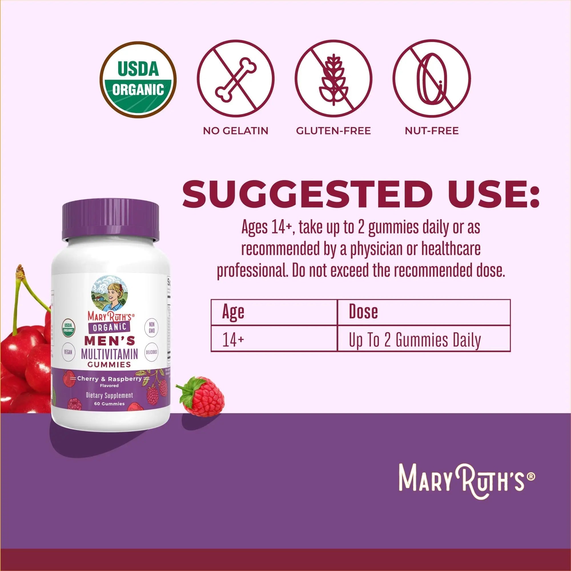 MaryRuth Organics Mens Vitamin Gummy | USDA | Vegan | Daily Multivitamins for Immune Support MaryRuth OrganicsAu supplements