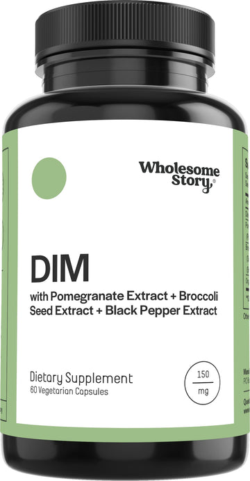 DIM Supplement Women | DIM SGS | Pomegranate, Broccoli and Black Pepper Blend | Estrogen & Hormone Balance for Women | Cell and Tissue Health | 60-Day Supply | Clean Label Project Certified Wholesome StoryAu supplements