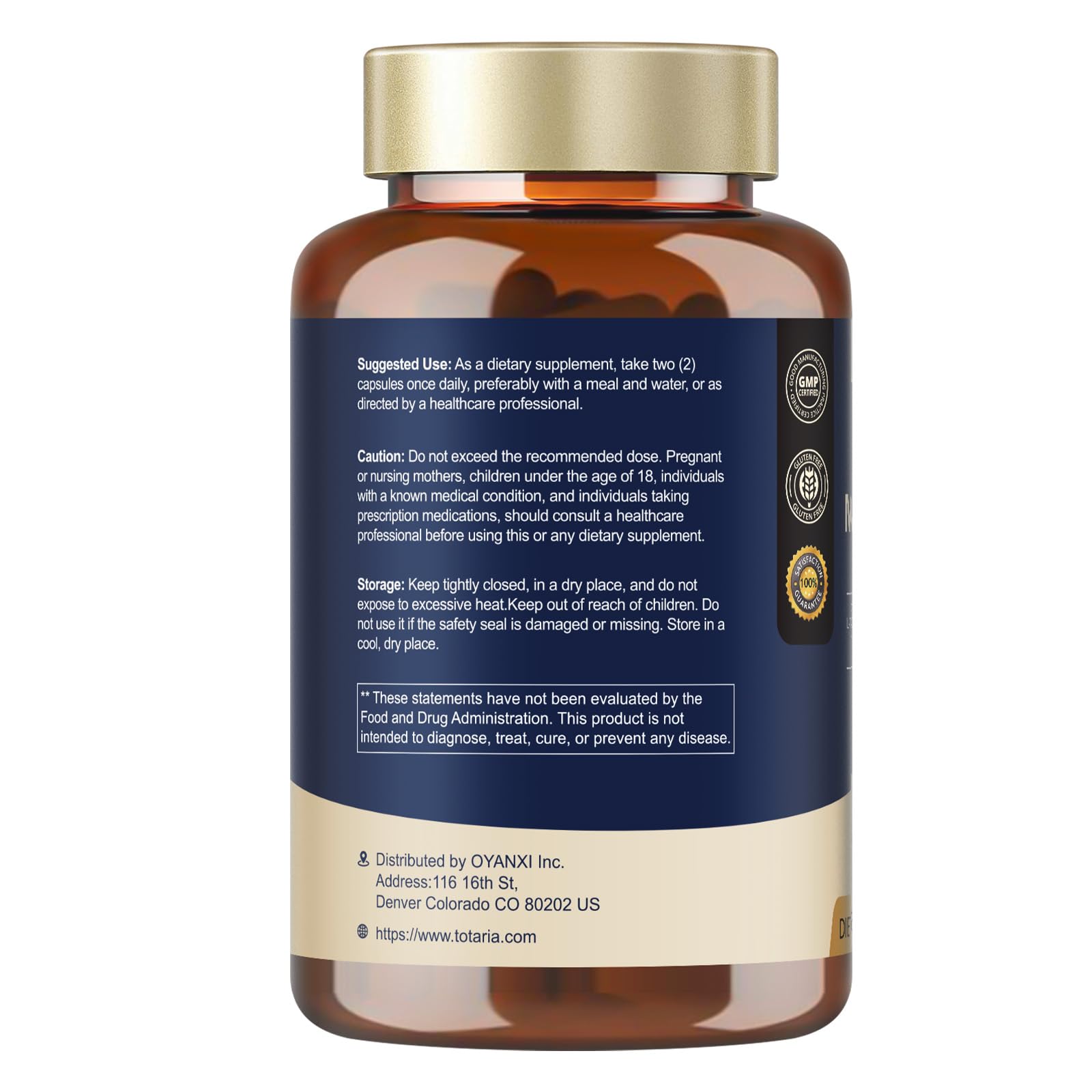 25 in 1 Brain Supplements for Memory and Focus & Neuro Health - Daily Brain Nootropic Cognitive Supplement with L-Tyrosine, Bacopa Monnieri, Ginkgo Biloba, Alpha GPC - Non-GMO, Gluten Free TotariaAu supplements