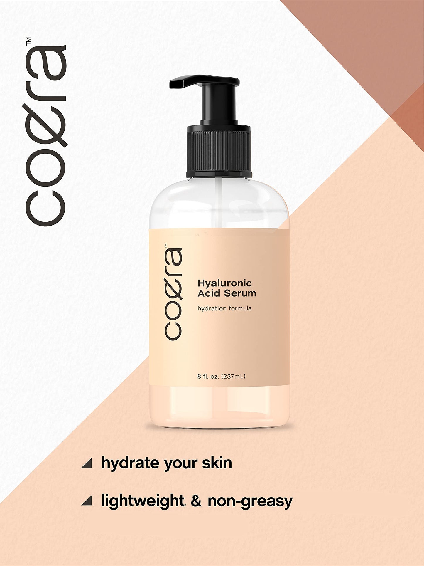 Hyaluronic Acid Serum for Face & Skin | 8 oz | Paraben & SLS Free Moisturizer | Packaging CoeraUS supplements