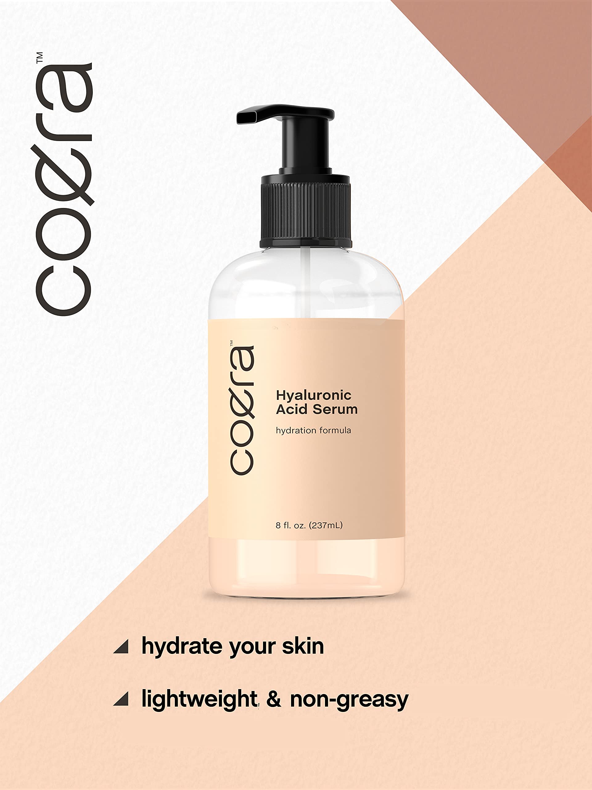 Hyaluronic Acid Serum for Face & Skin | 8 oz | Paraben & SLS Free Moisturizer | Packaging CoeraAu supplements