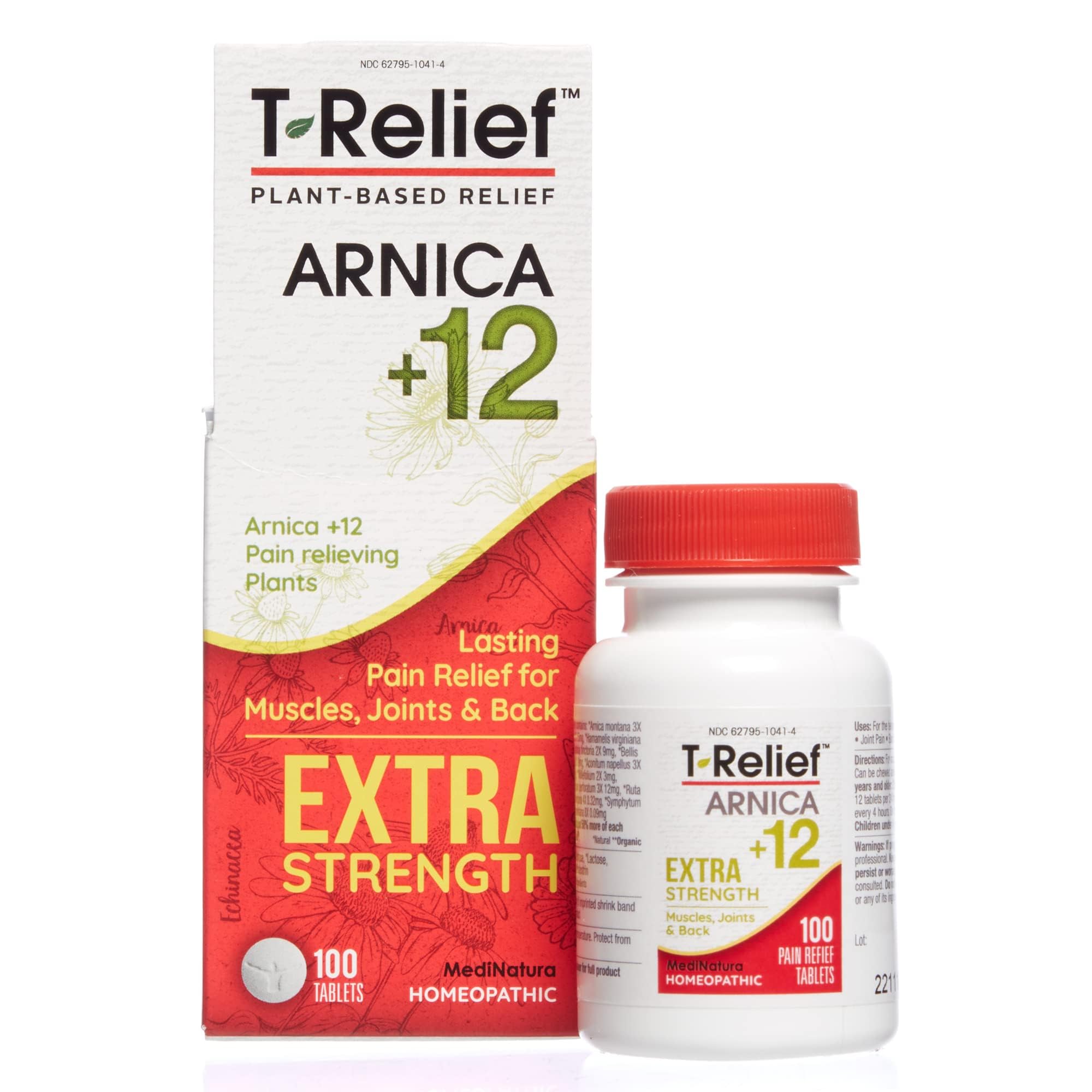 MediNatura T-Relief Extra Strength Pain Relief Arnica +12 Plant-Based Pain Relievers 100ct Tablets T-Relief Extra Strength Pain Relief 3oz Cream Bundle MediNaturaAu supplements