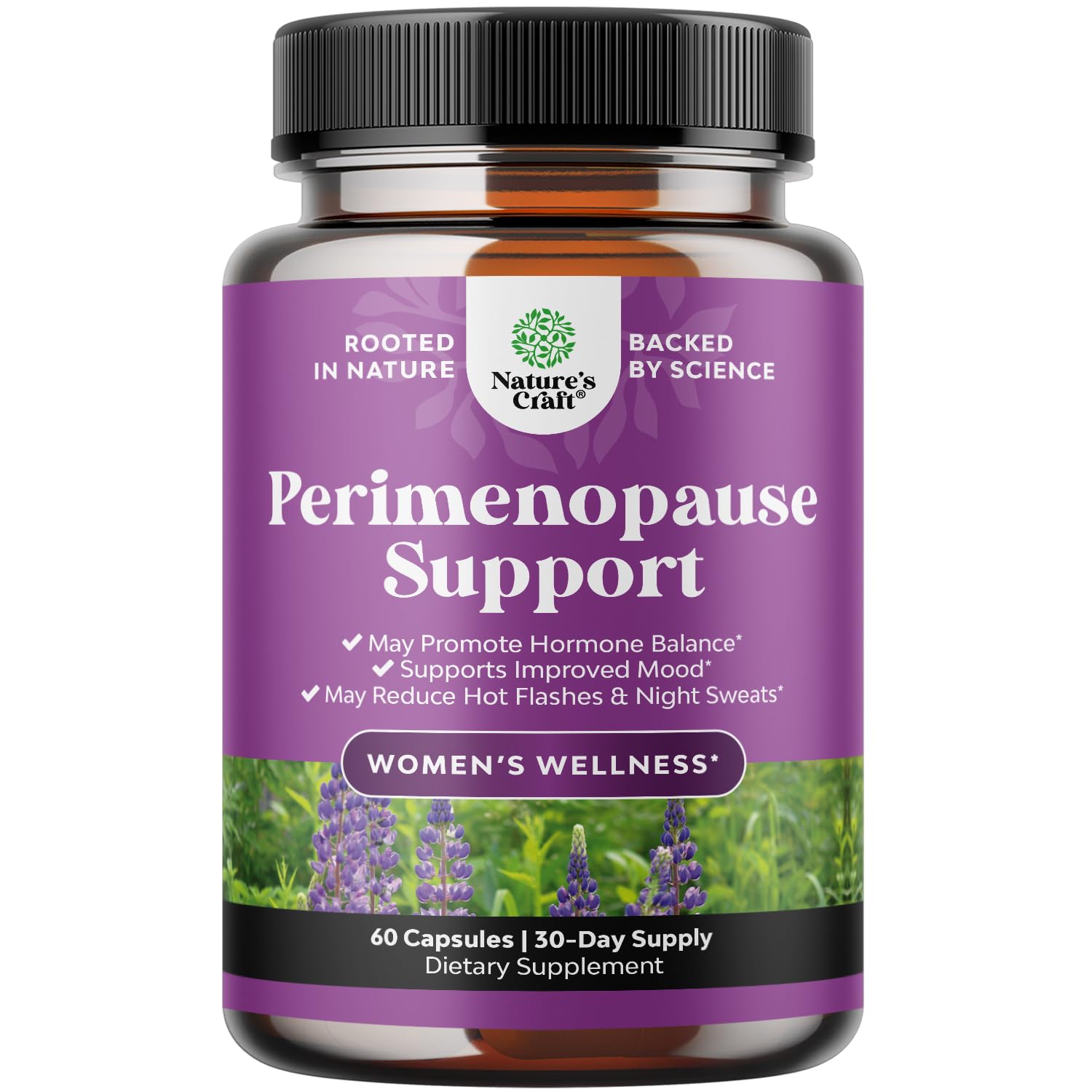Complete Perimenopause Supplement for Women - Multibenefit Menopause Ease for Women with Maca Root Vitex Berry & Black Cohosh for Hot Flashes Night Sweats Hormone Balance and Mood Support - 60 Count Natures CraftAu supplements