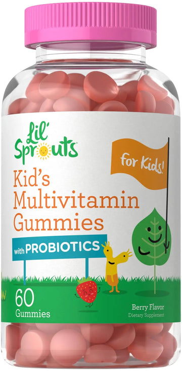 Carlyle Kids Multivitamin Gummies with Probiotics | 60 Chewables | Berry Flavor | Vegetarian, Non-GMO, Gluten Free Children's Supplement | by Lil' Sprouts | CarlyleAu supplements