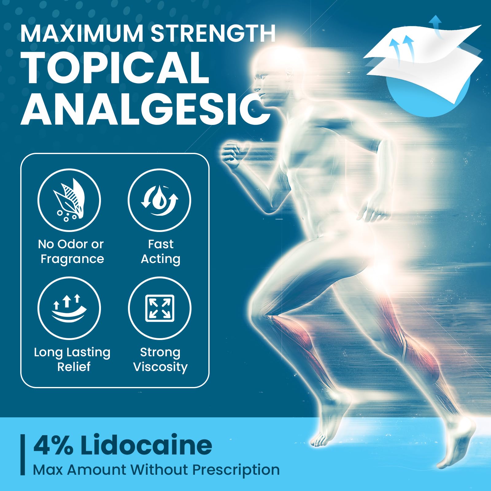 Sumifun 4% Lidocaine Patches, Long Lasting Plaster Patch for Knee, Shoulder, Muscle, Joints with Natural Ingredients, Extended Patch with Lidocaine (Large, Count, 18) SumifunAu supplements