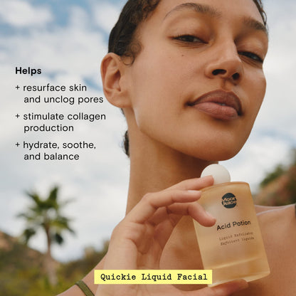 Moon Juice Acid Potion Liquid Face Exfoliator - 25% AHA BHA Exfoliant with Reishi + Niacinamide - Helps Resurface Skin, Unclog Pores, & Stimulate Collagen - Hydrates & Soothes Skin (3.3 Fl oz) Moon JuiceUS supplements