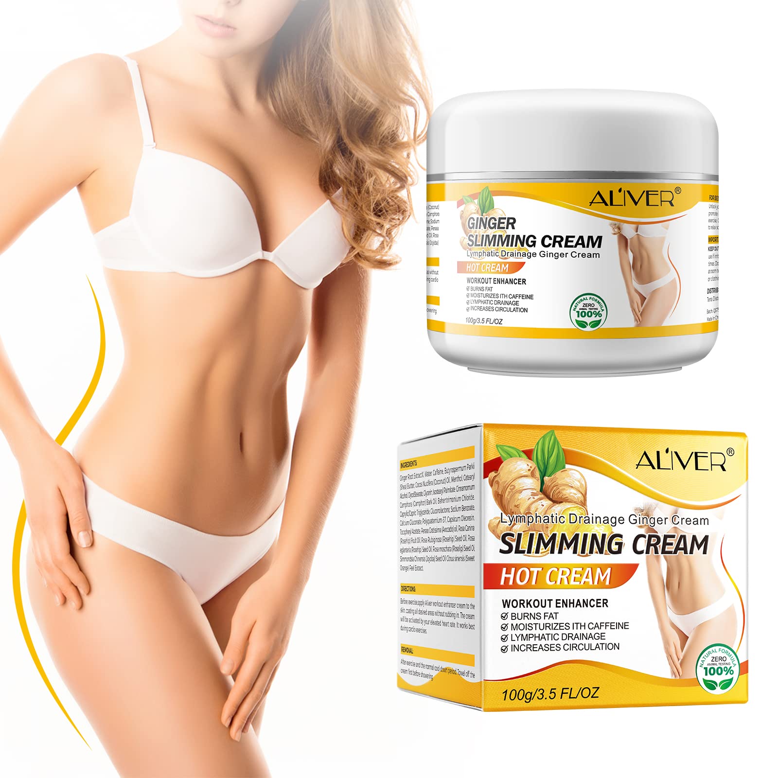 VOGSIG Anti Cellulite Slimming Cream Gel, Hot Cream, Ginger Fat Burning Weight Loss Full VOGSIGUS supplements