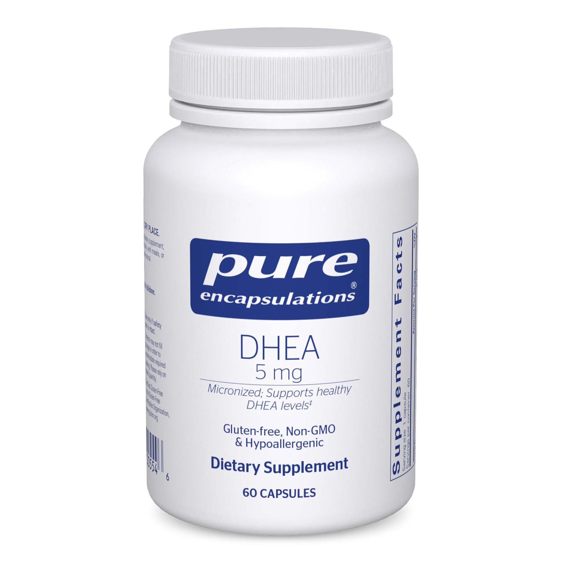 Pure Encapsulations DHEA 5 mg - Immune Support & Hormones Balance* - Micronized DHEA - Gluten Free & Vegan - 60 Capsules Pure EncapsulationsAu supplements