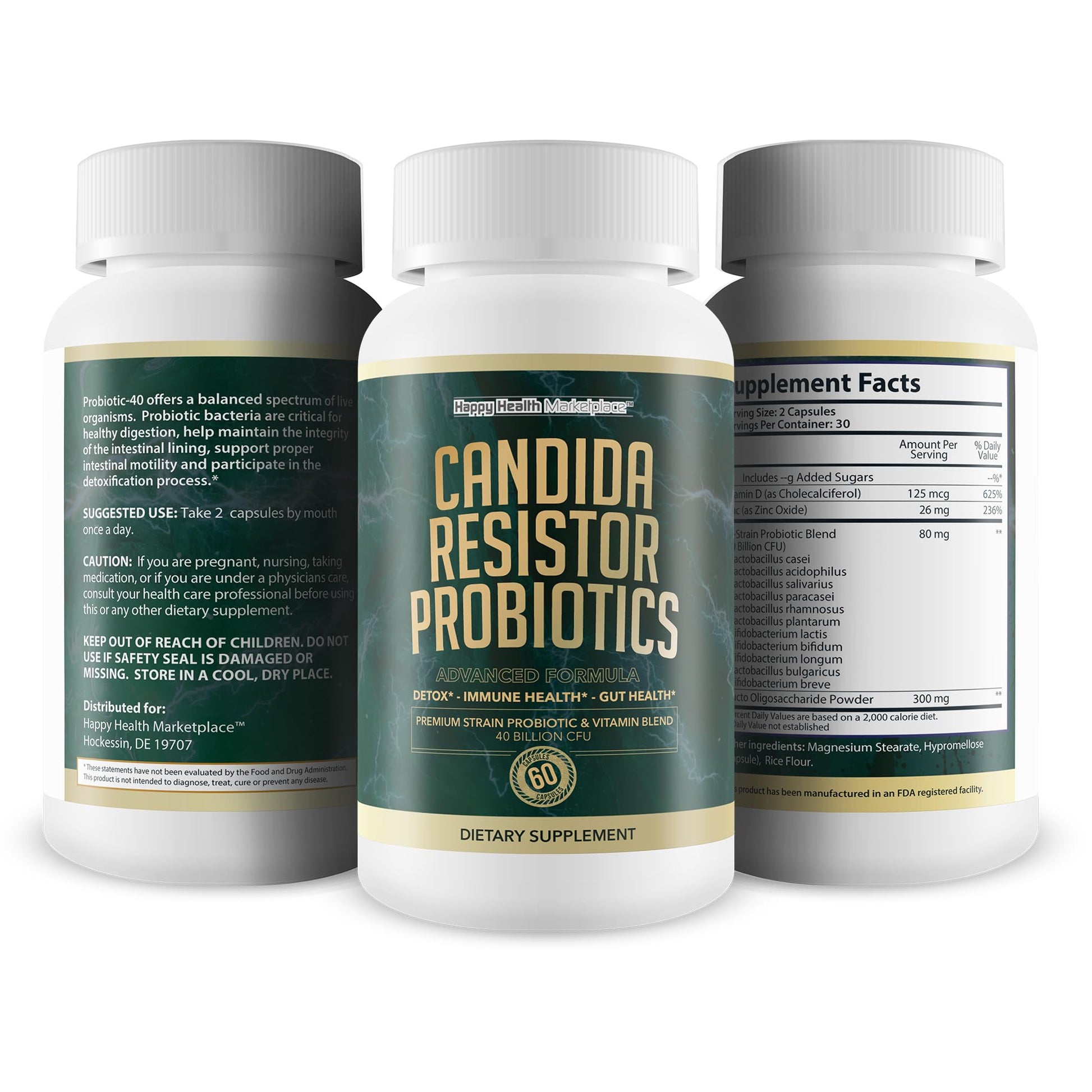 Candida Resistor Probiotics - Our Best Candida Support Capsules - Our Pills for Candida Happy Health MarketplaceAu supplements