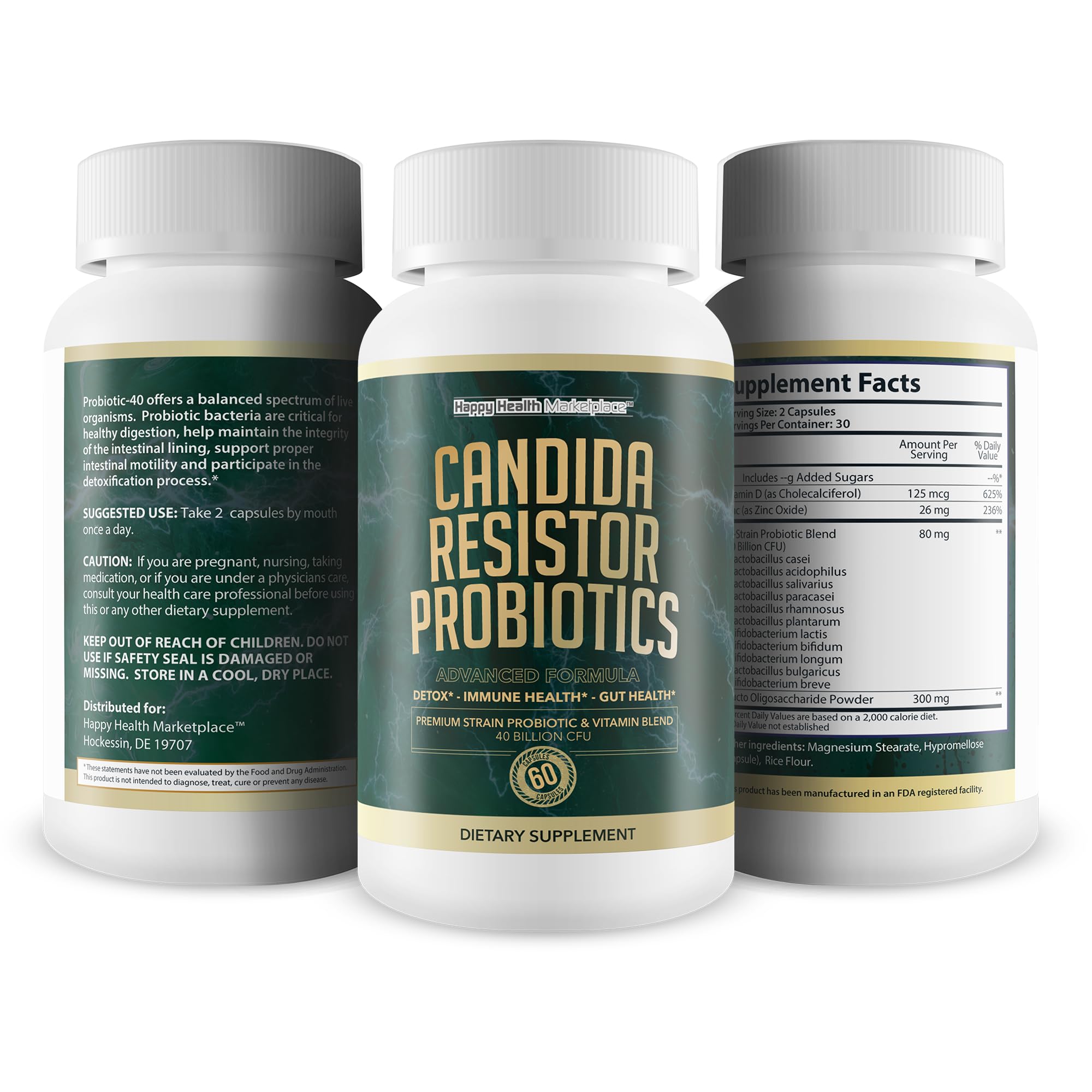 Candida Resistor Probiotics - Our Best Candida Support Capsules - Our Pills for Candida Happy Health MarketplaceAu supplements