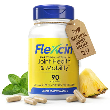 Flexcin Joint Health & Mobility Formula with CM8 (Cetyl Myristoleate) - Joint Supplements for Men and Women with Glucosamine, MSM, Collagen Type II - 90 Capsules FlexcinAu supplements