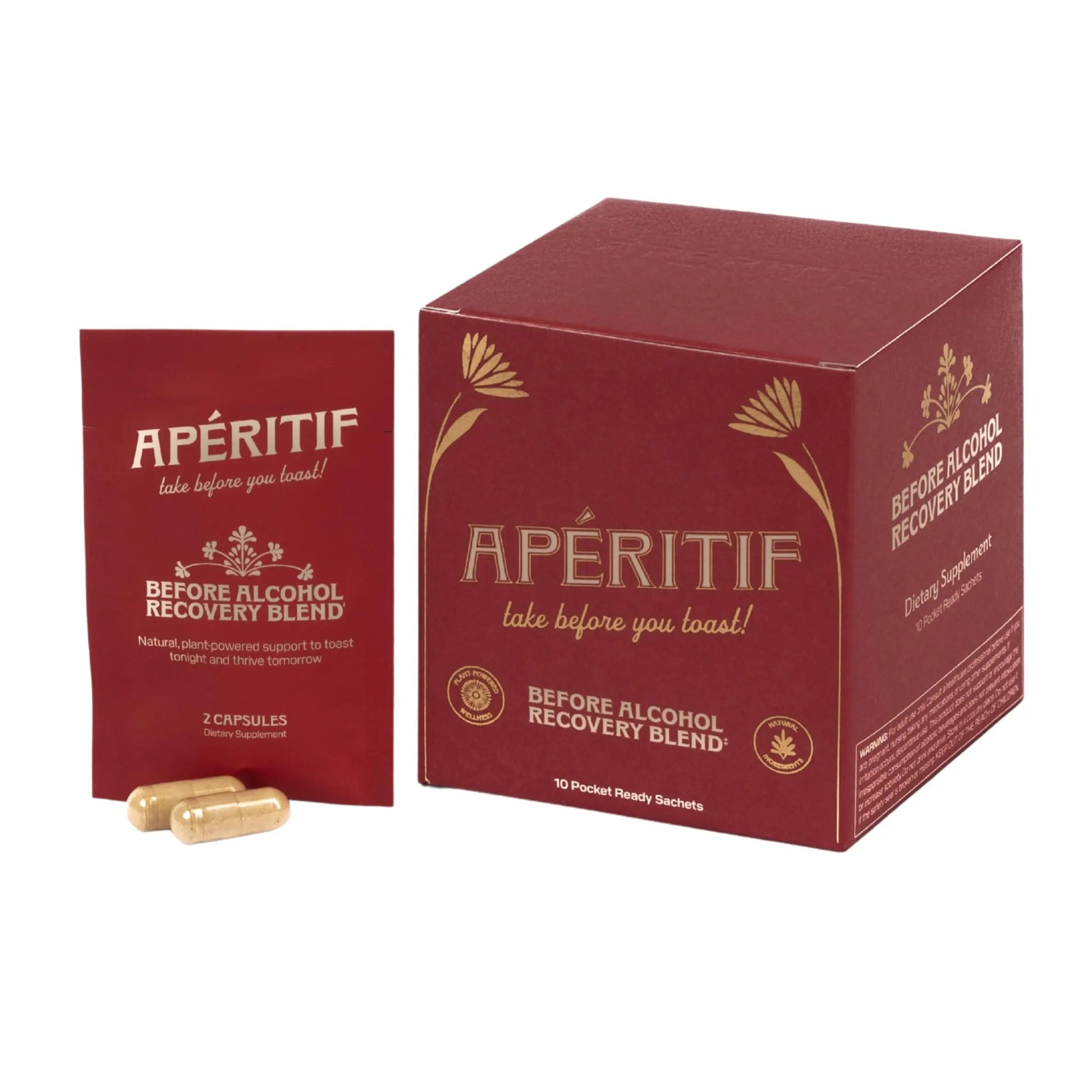Apéritif Before Alcohol Recovery Supplement - DHM (Dihydromyricetin), Milk Thistle, Turmeric & B Vitamins - Hydration & Liver Support for Morning Clarity Apéritif HealthAu supplements
