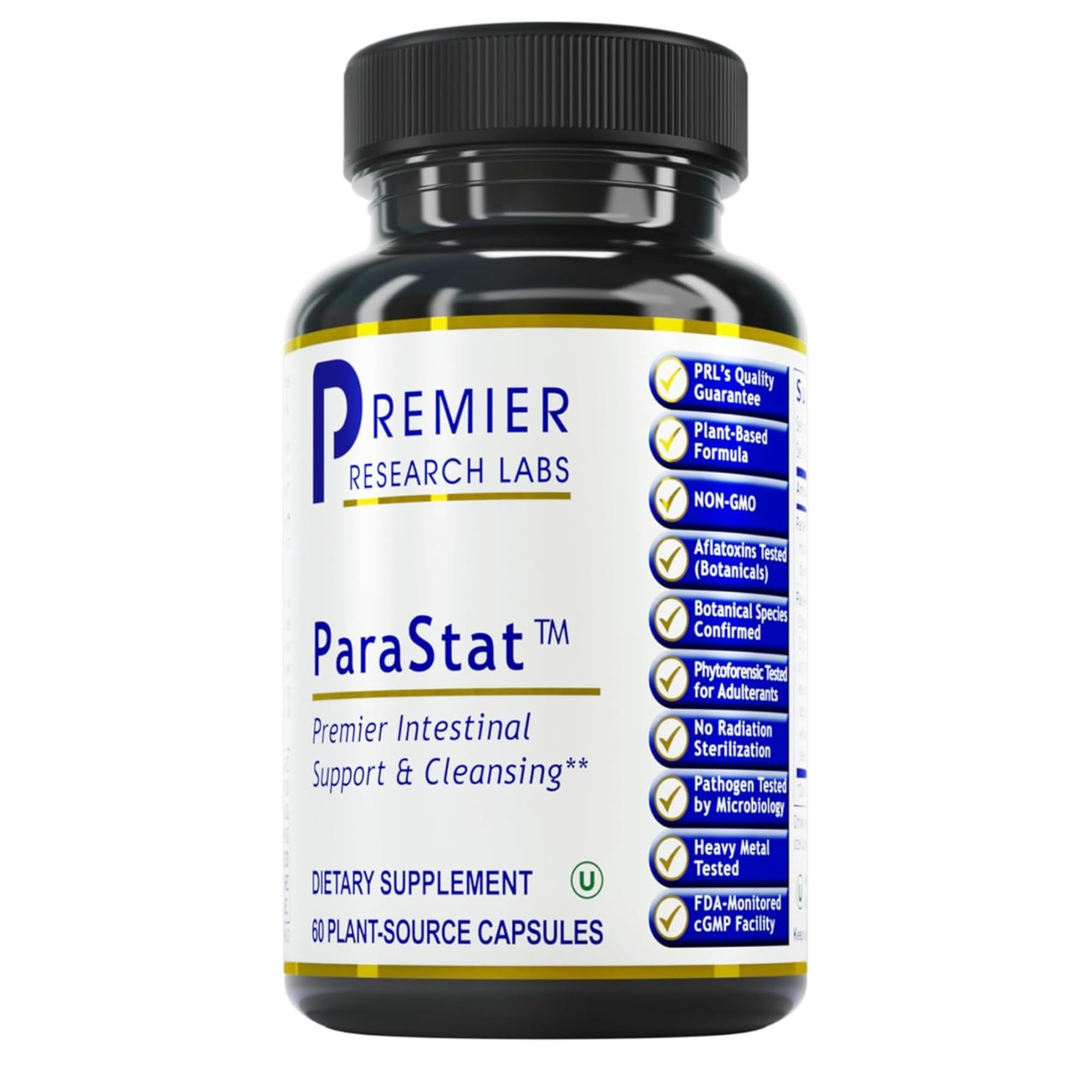 Premier Research Labs ParaStat - Intestinal Cleanse, Natural Gut Cleanse for Women & Men, Support for Colon Detox, Bloating, Digestion & Constipation - 90 Capsules (30 Day Supply) Premier Research LabsAu supplements