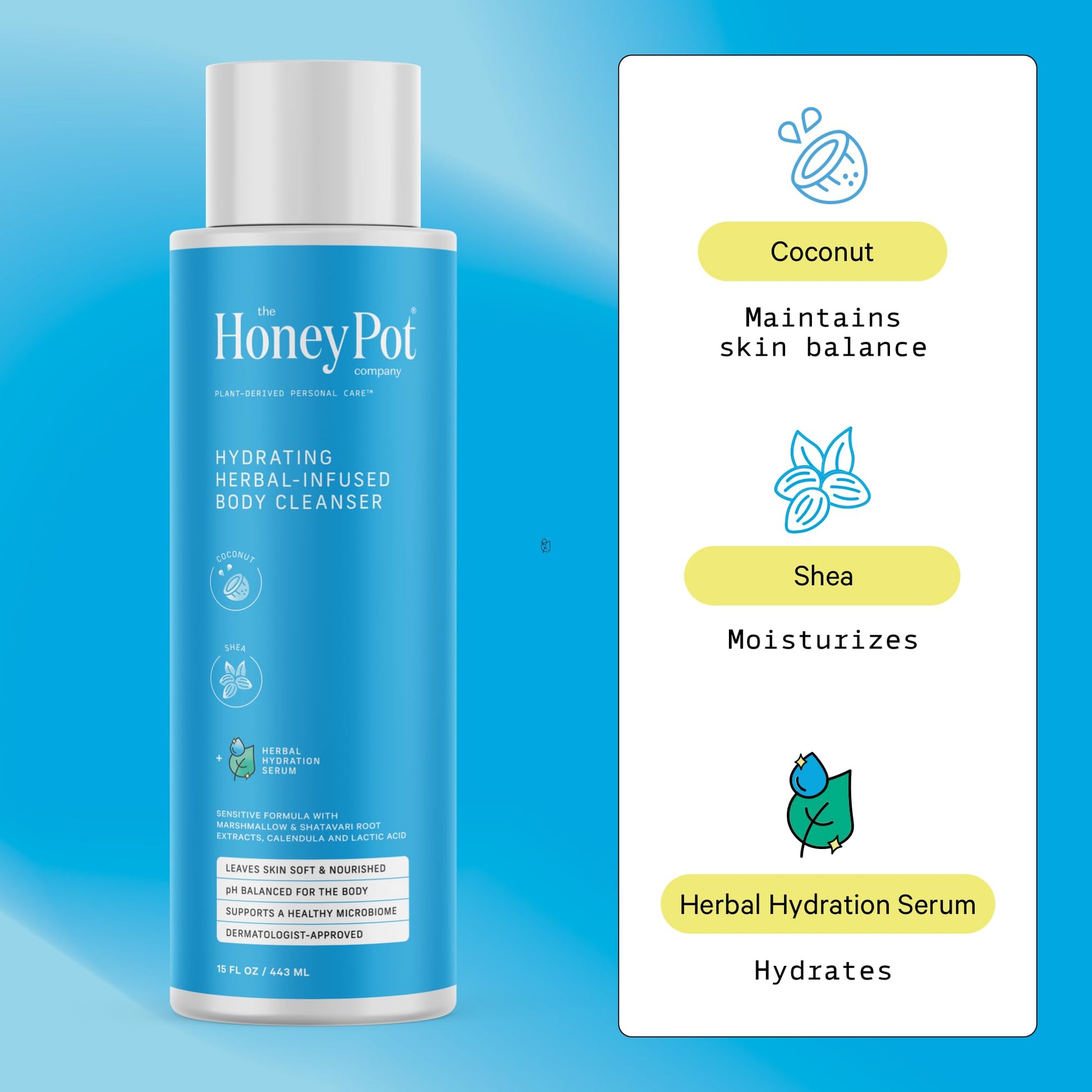 The Honey Pot Company - Body Wash for Women - Coconut Shea Hydrating Body Cleanser The Honey Pot CompanyAu supplements