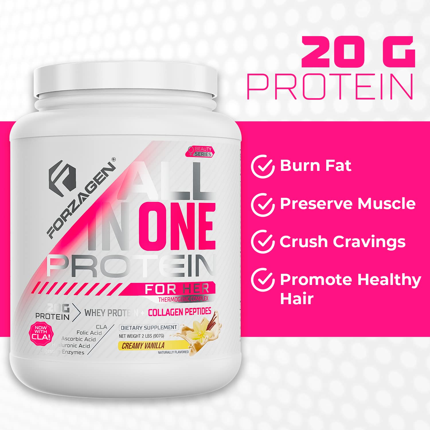 Forzagen All in One Protein for Her, Protein Powder for Women with Collagen Peptides ForzagenUS supplements