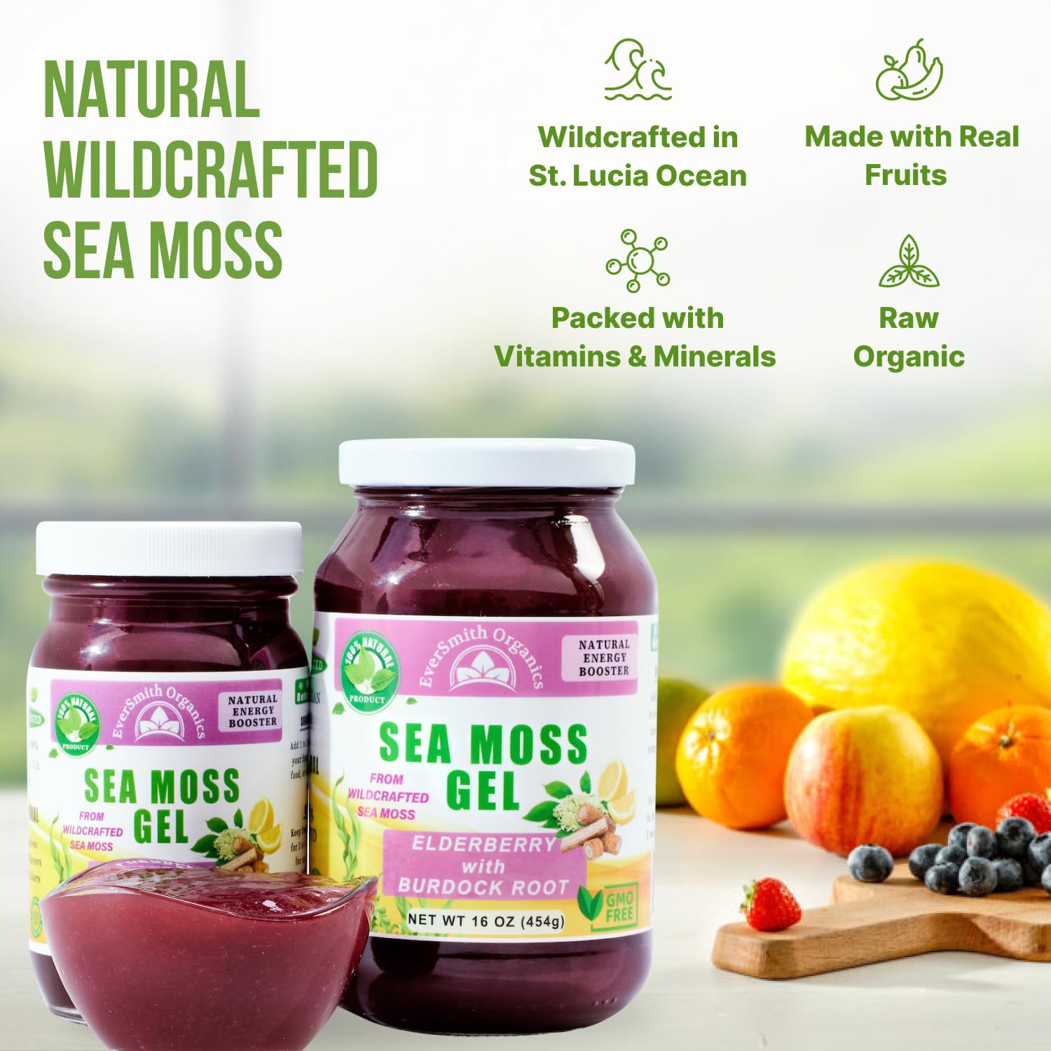 EverSmith Organics - Wildcrafted Irish Sea Moss Gel | Made in USA | Rich in Vitamins EverSmith OrganicsUS supplements