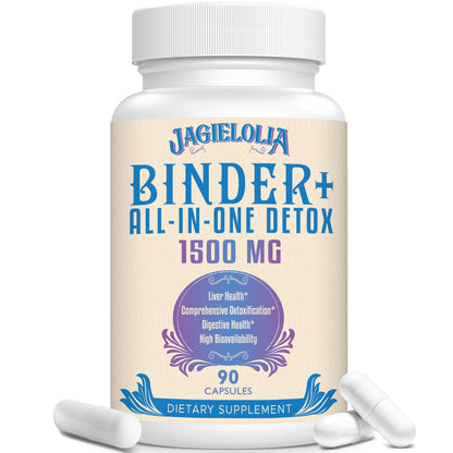 All-In-One Detox Binder Supplement 1500 MG - High Bioavailability, Liver Gut Detox Cleanse JagieloliaUS supplements