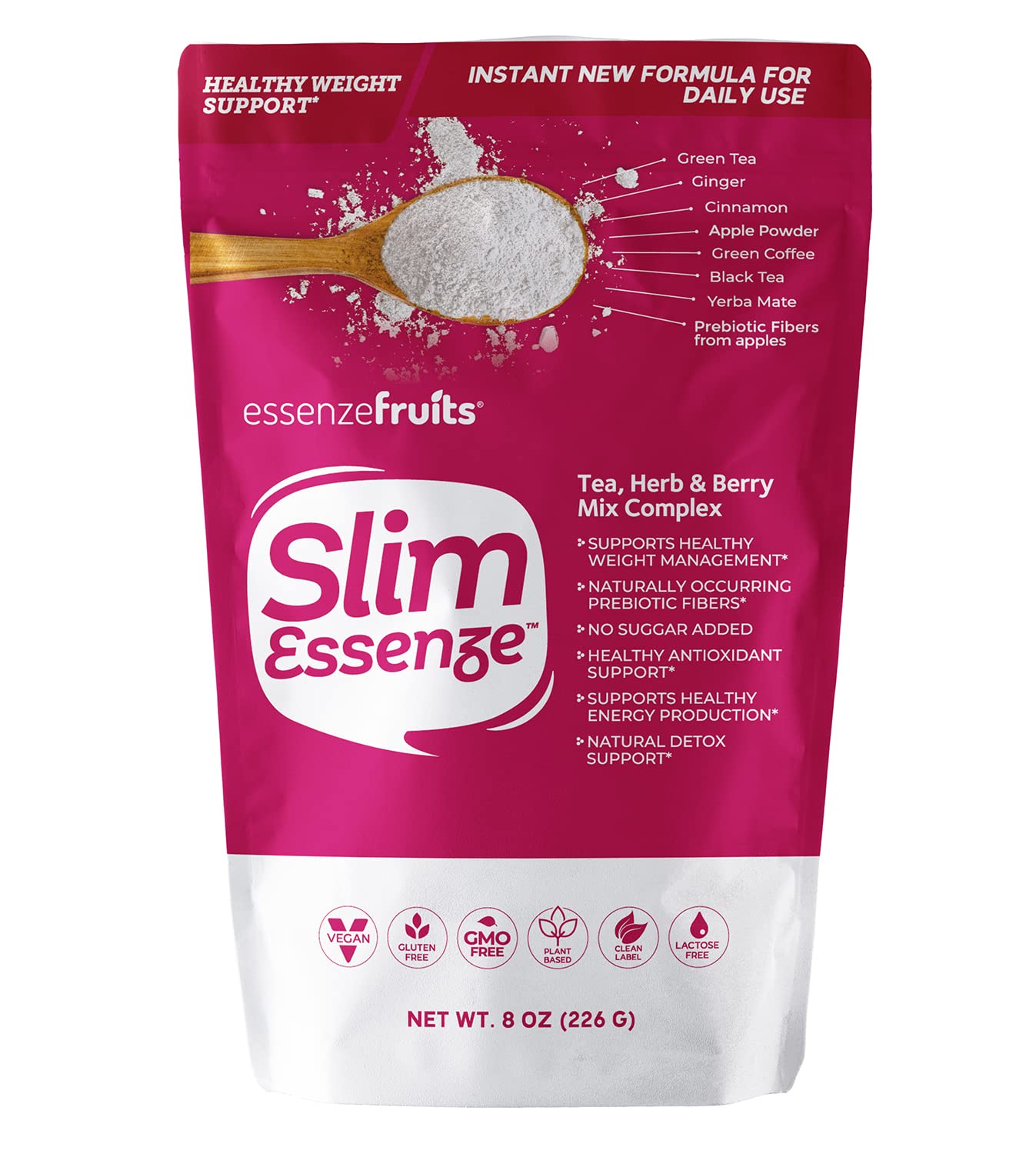 Slim Essenze Instant Berry Tea, Herb & Berry Mix Detox Tea Powder - Drink Hot or Cold EssenzefruitsUS supplements