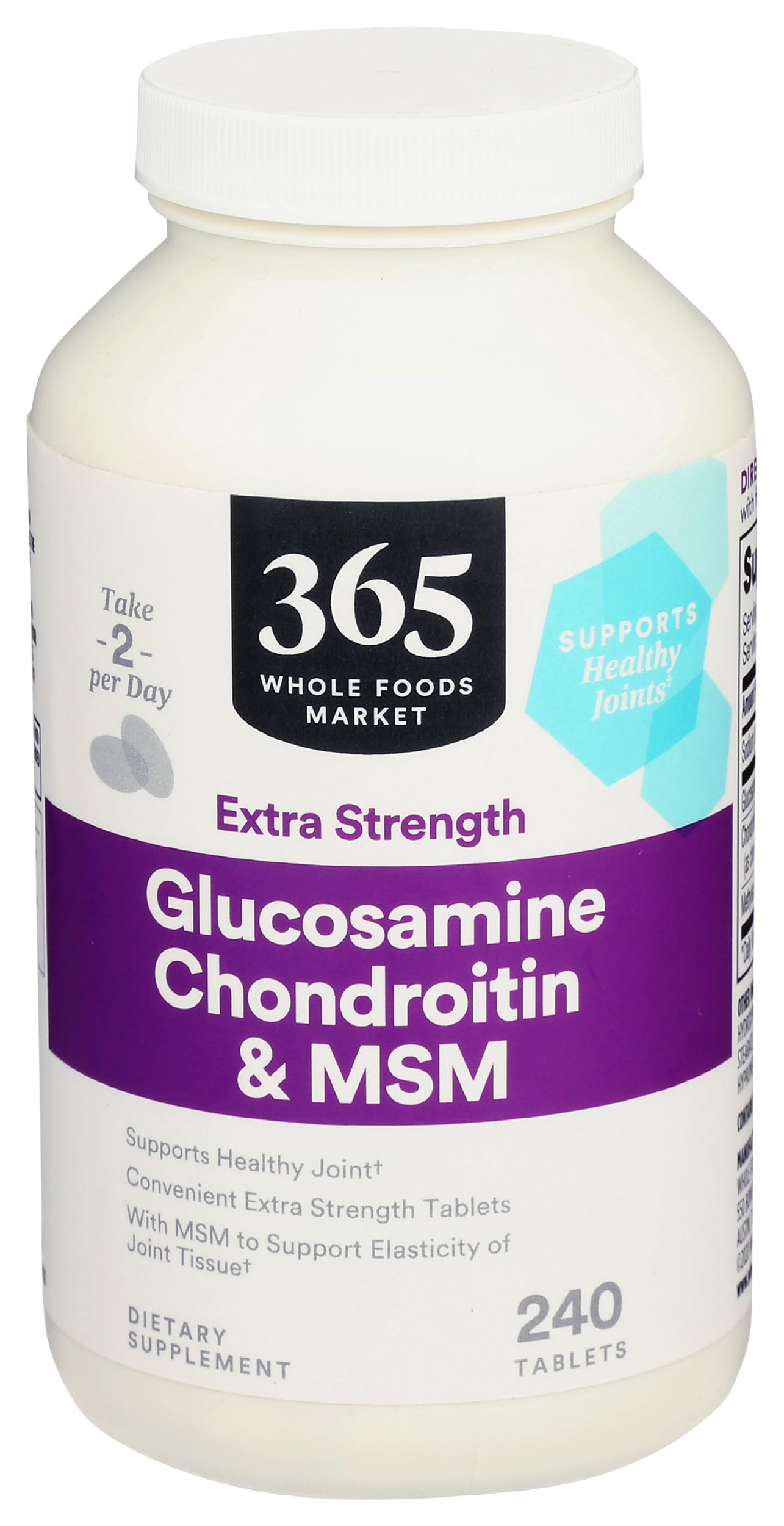 365 by Whole Foods Market, Glucosamine Chondroitin X Strength MSM, 240 Tablets 365 by Whole Foods MarketAu supplements