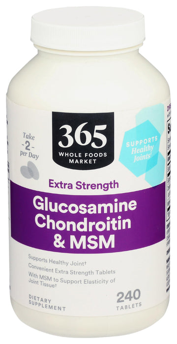 365 by Whole Foods Market, Glucosamine Chondroitin X Strength MSM, 240 Tablets 365 by Whole Foods MarketAu supplements