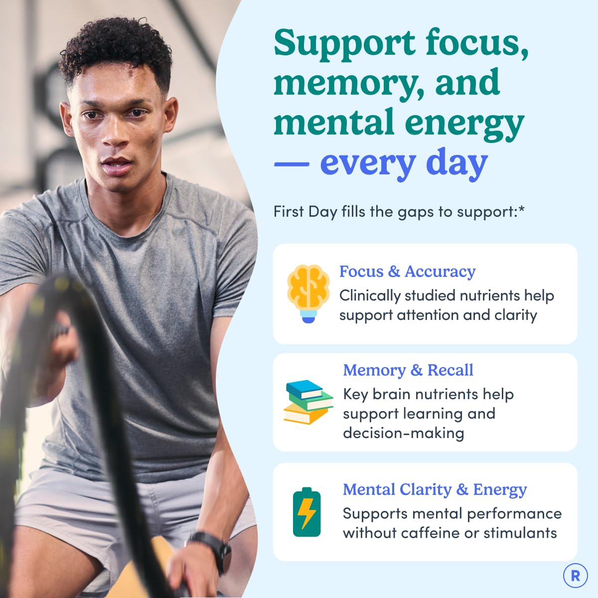 FIRST DAY Men’s Daily Nootropic Brain Supplement Gummies for Focus, Memory & Mental Energy | with Cognizin® Citicoline, Phosphatidylserine & Natural Caffeine | Vegan, Allergen-Free | 30-Day Supply FIRST DAYAu supplements