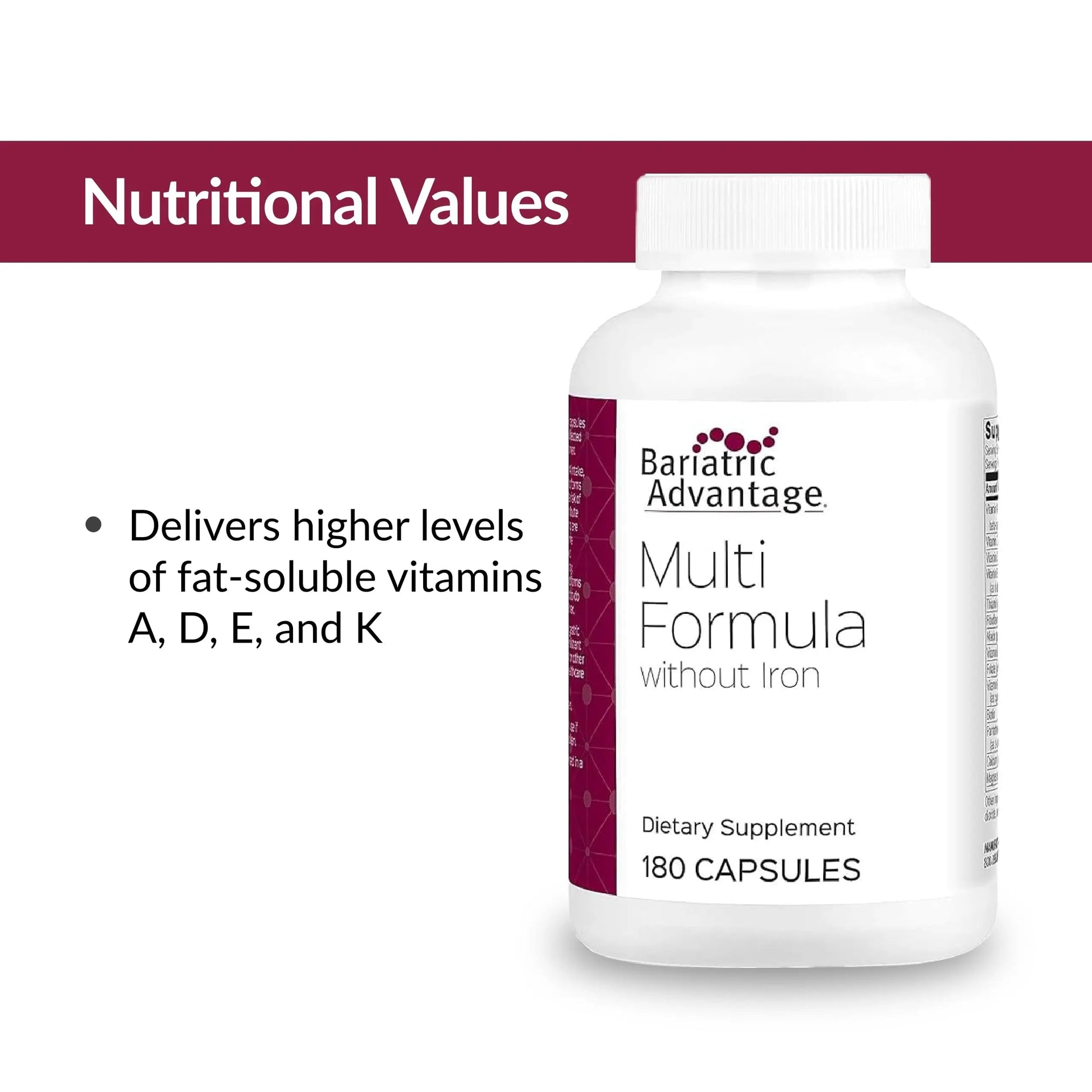 Bariatric Advantage Multi Formula without Iron, High Potency Daily Multivitamin for Bariatric Surgery Patients Bariatric AdvantageAu supplements