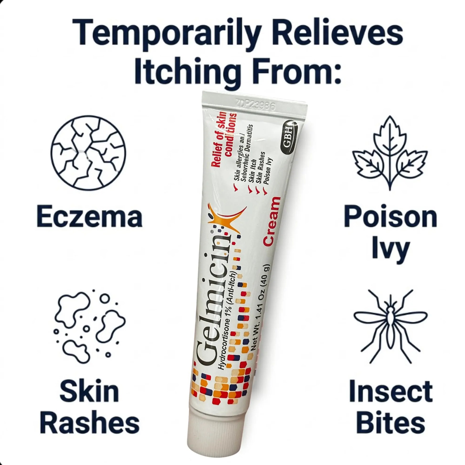 Gelmicin Cream 40g Skin Allergies, Skin Itch, Skin Rashes, Poison Ivy Relief- Contains 1.41 oz Gelmicinnz supplements