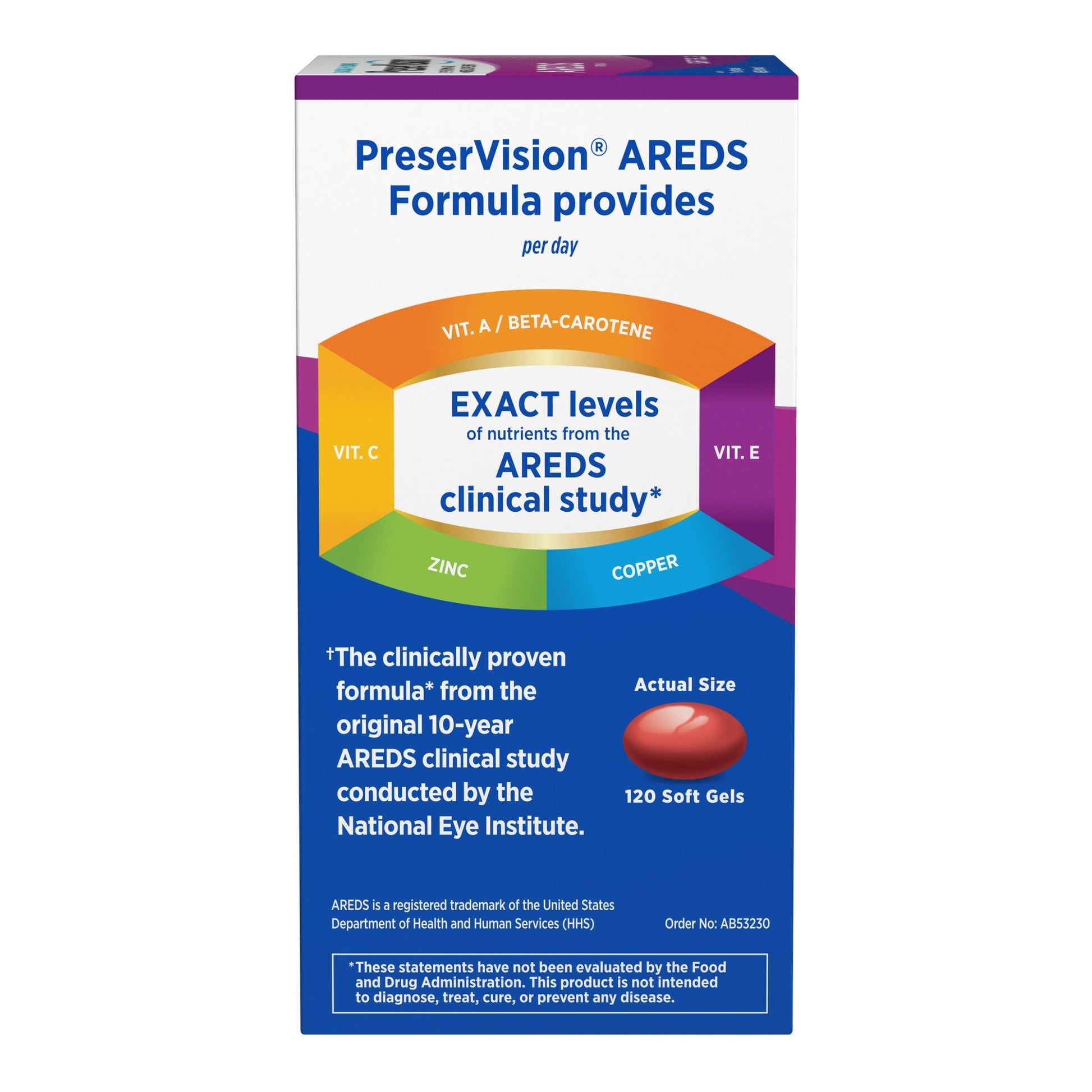 PreserVision AREDS Eye Vitamins, #1 Eye Doctor Recommended Brand, Multivitamin with Copper, Vitamin A, C & E, Zinc Supplements, 120 Softgels PreserVisionAu supplements