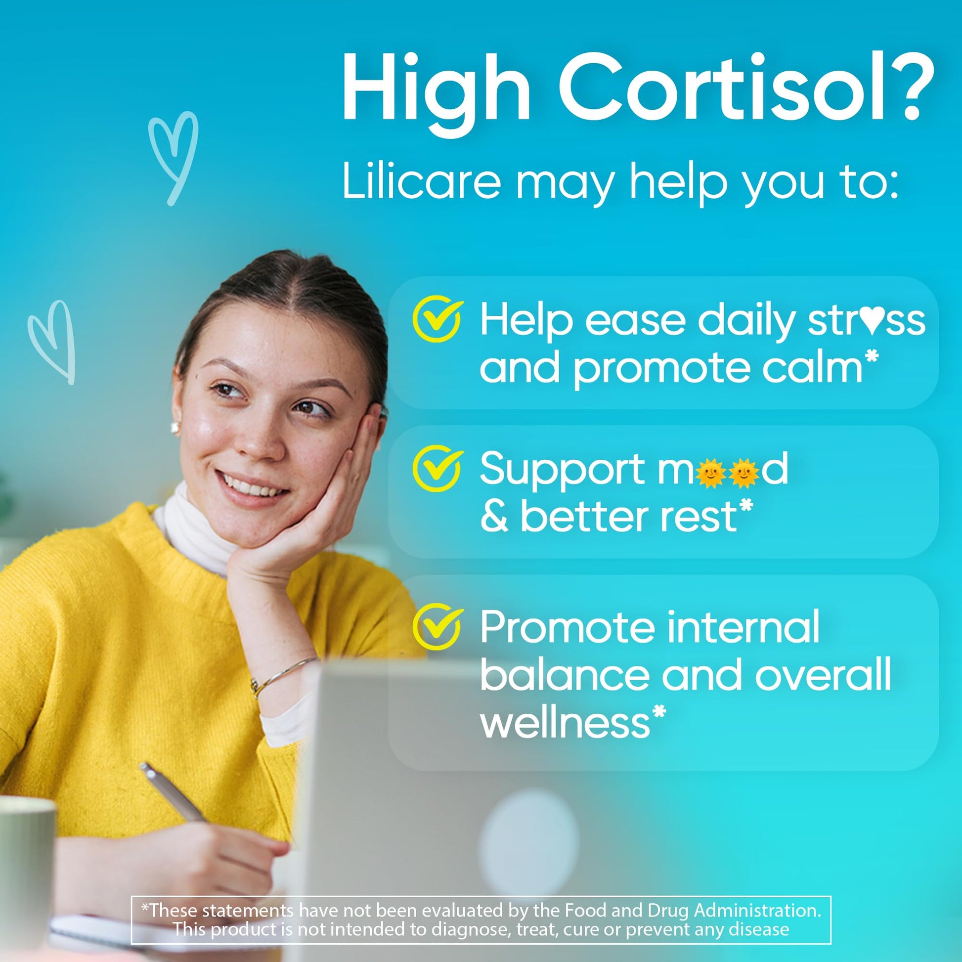 Cortisol Gummies for Women & Men, Sugar Free Cortisol Reducer Supplements w/ Magnesium, Ashwagandha, Mushroom, L-theanine, Rhodiola, Vitamin B6 B12 for Cortisol Detox, Relax, Sleep Support 2 Pack LILICAREAu supplements