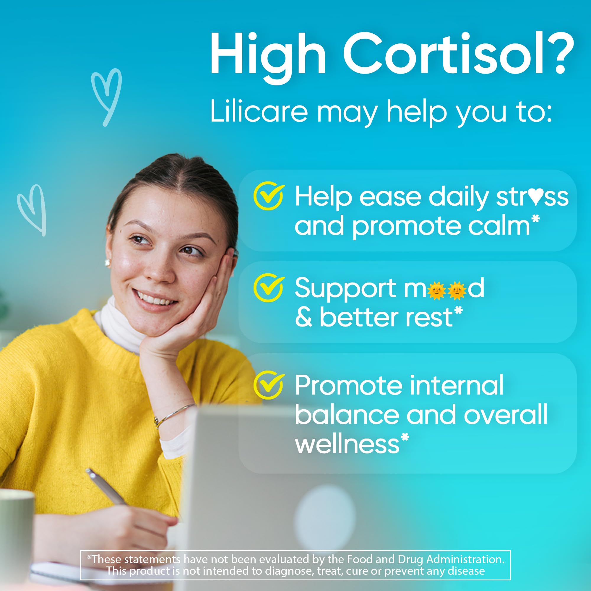 Cortisol Gummies for Women & Men, Sugar Free Cortisol Reducer Supplements w/ Magnesium, Ashwagandha, Mushroom, L-theanine, Rhodiola, Vitamin B6 B12 for Cortisol Detox, Relax, Sleep Support 2 Pack LILICAREAu supplements