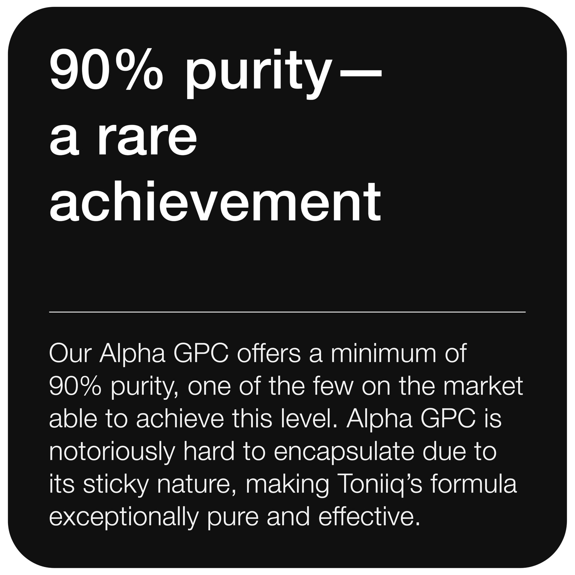 Toniiq Ultra High Purity Alpha GPC Capsules - 600mg Concentrated Formula - 90%+ Highly Purified and Bioavailable Nootropic - 120 Capsules Alpha GPC Supplement ToniiqAu supplements