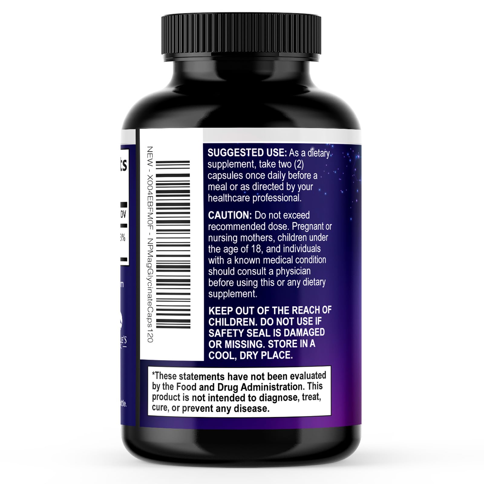 Magnesium Glycinate Capsules 1000mg Per Serving - Pure & Chelated for Max Absorption - Supports Muscle, Nerve & Heart Health, Sleep Support - Magnesium Supplement for Whole Body Support - 120 Capsules Nature's PeakAu supplements