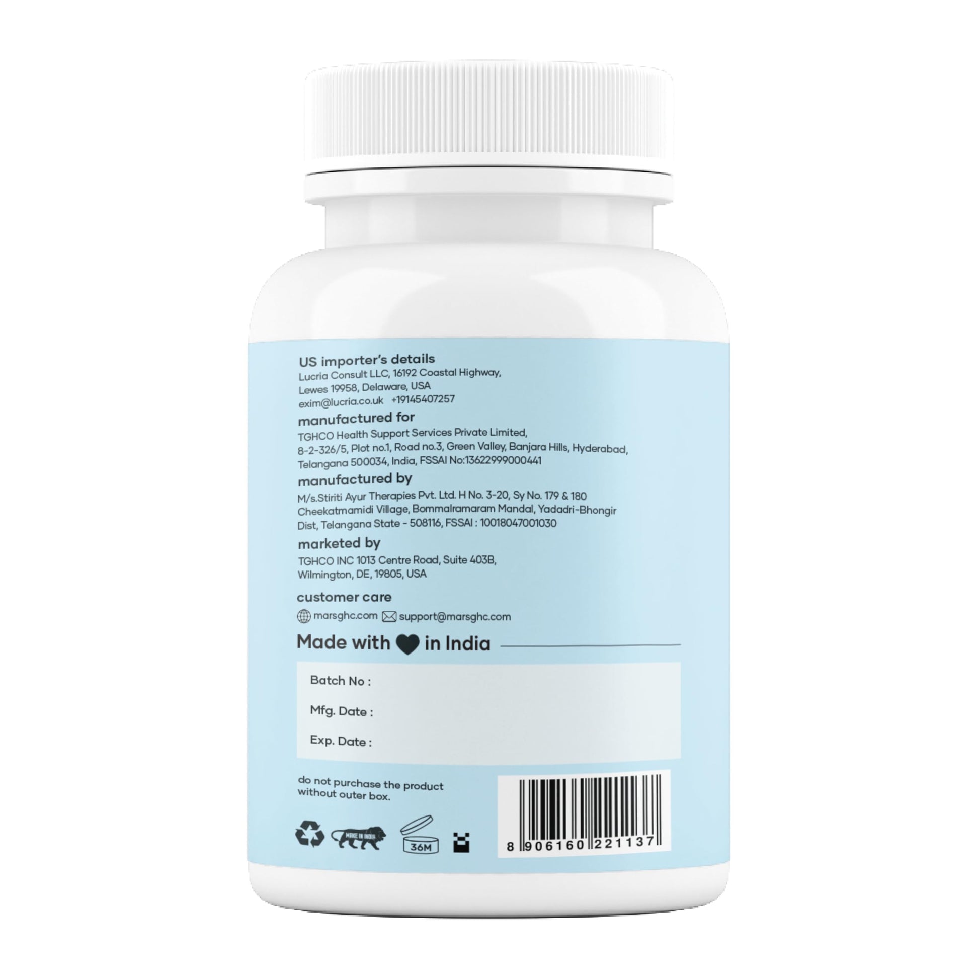 Mars Sea Moss Caps Surge Natural (60N) | Packed with 84 Essential Minerals | Powered with Black Seed Oil, Surgemax & Vitamin D3 | Overall Well-Being - Pack of 3 mars by GHCAu supplements