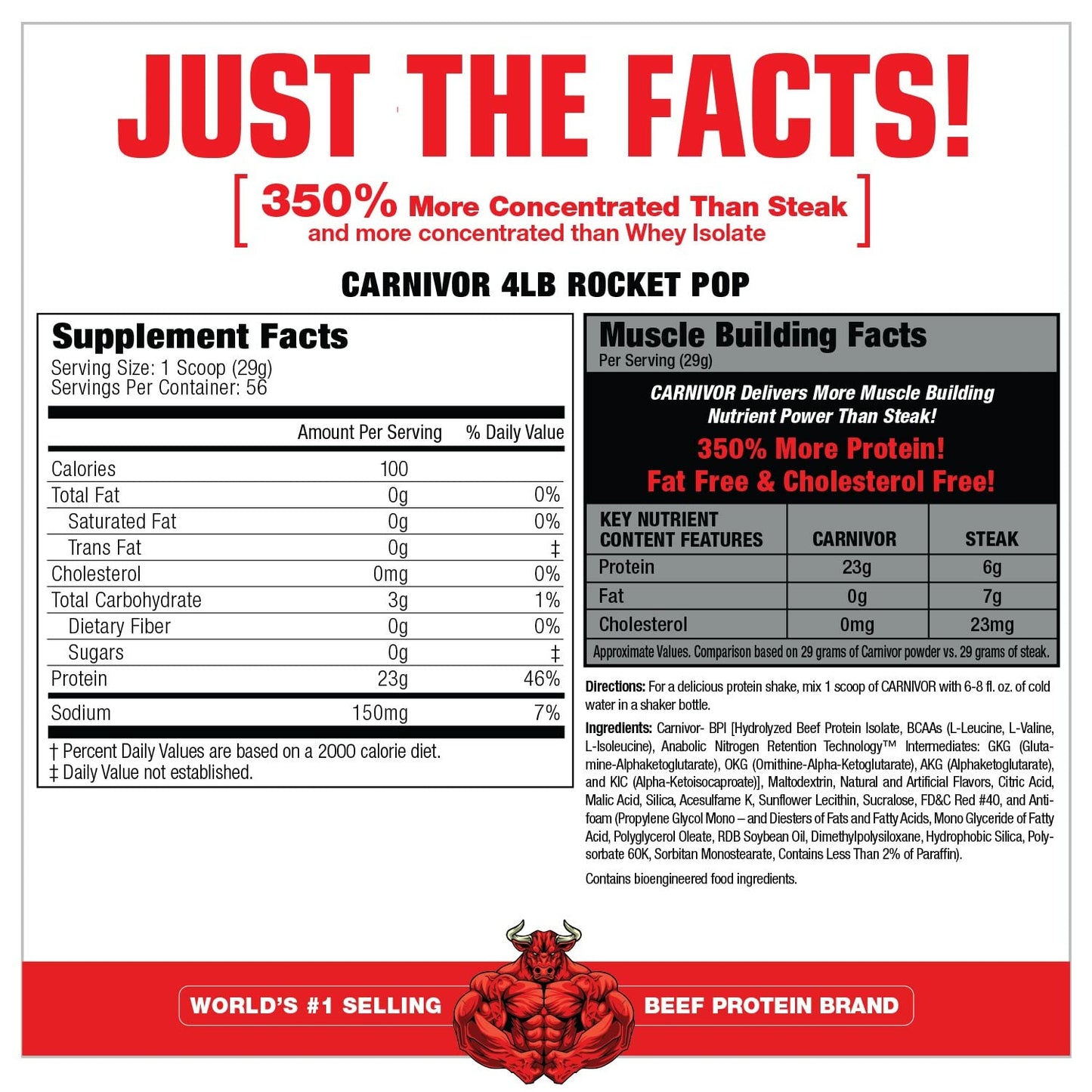 MuscleMeds CARNIVOR Beef Protein Isolate Powder, Muscle Building, Recovery, Lactose MuscleMedsUS supplements
