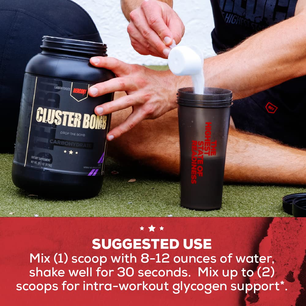 REDCON1 Cluster Bomb, Unflavored - Intra/Post Workout Carbs - Gluten Free + Vegan Cluster REDCON1US supplements