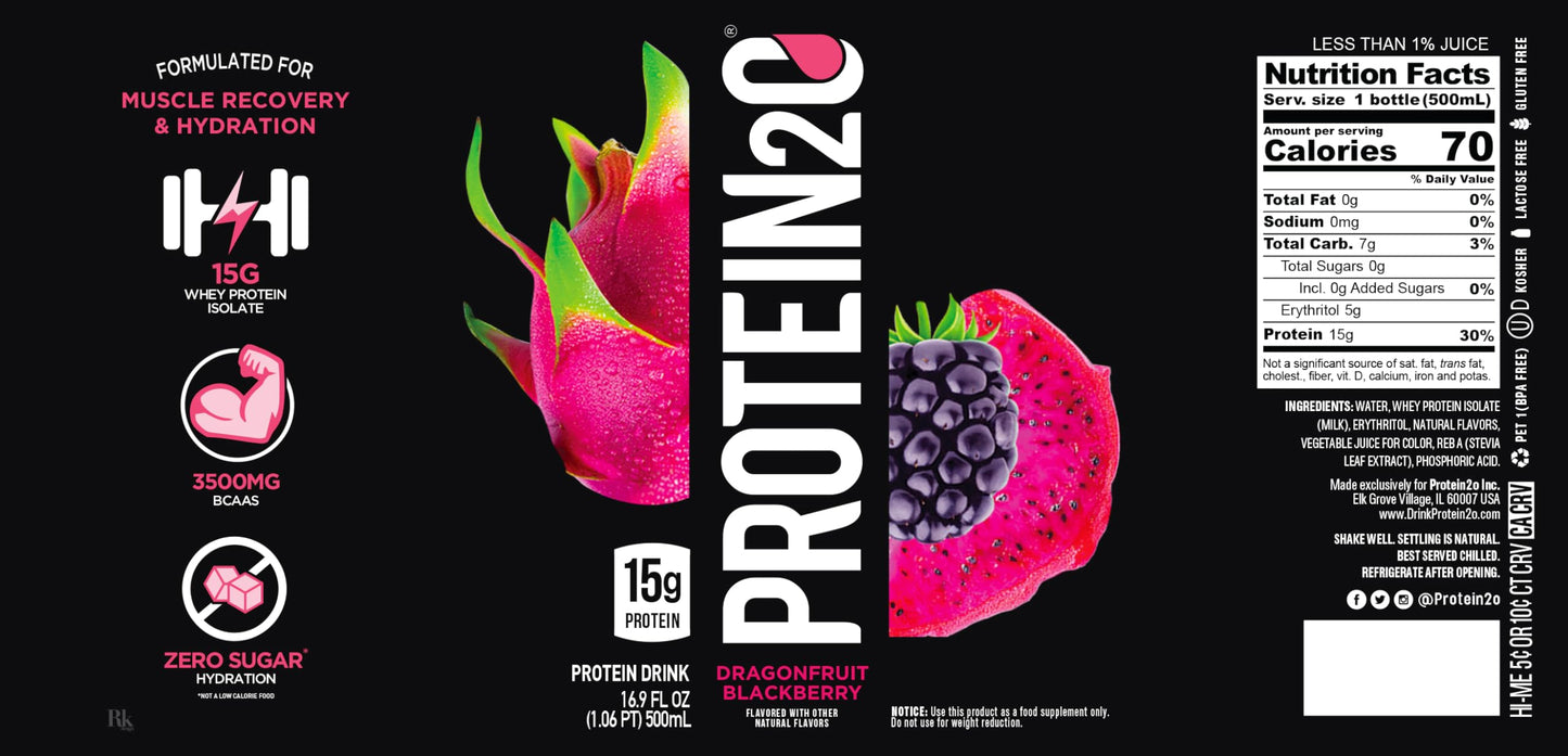 Protein2o 15g Whey Protein Isolate Infused Water, Ready To Drink, Sugar Free, Gluten Free Protein2oUS supplements