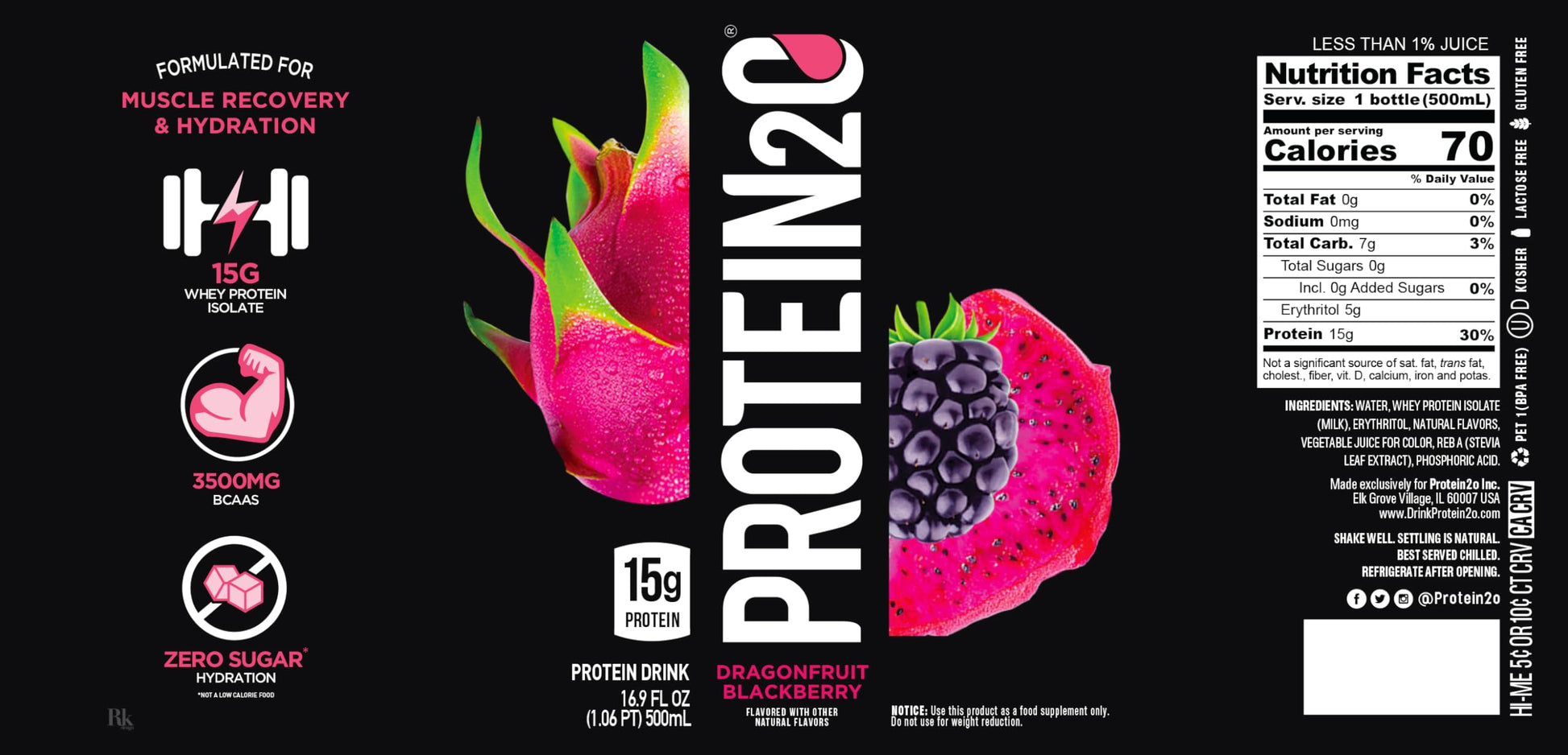 Protein2o 15g Whey Protein Isolate Infused Water, Ready To Drink, Sugar Free, Gluten Free Protein2oAu supplements