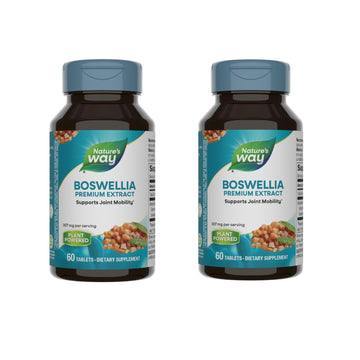 Nature's Way Boswellia Premium Extract, Supports Joint Mobility*, 307 mg Boswellia serrata Extract per Serving, Frankincense Supplement, Gluten Free & Vegan - 60 Tablets (Packaging May Vary) - 2 Pack Nature's WayAu supplements