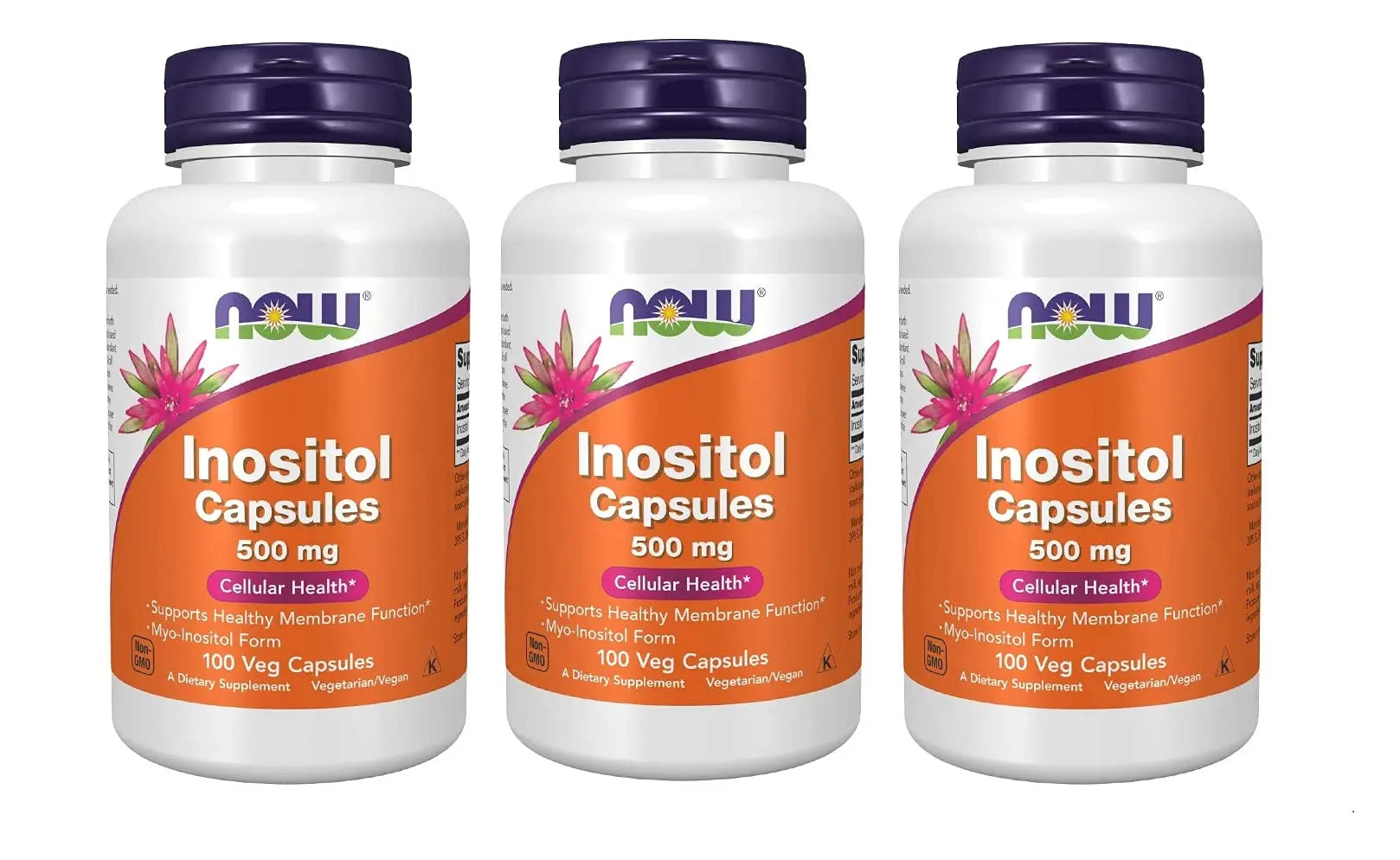 NOW Foods Foods Inositol 500mg,100 Capsules (Pack of 3) NOW FoodsAu supplements