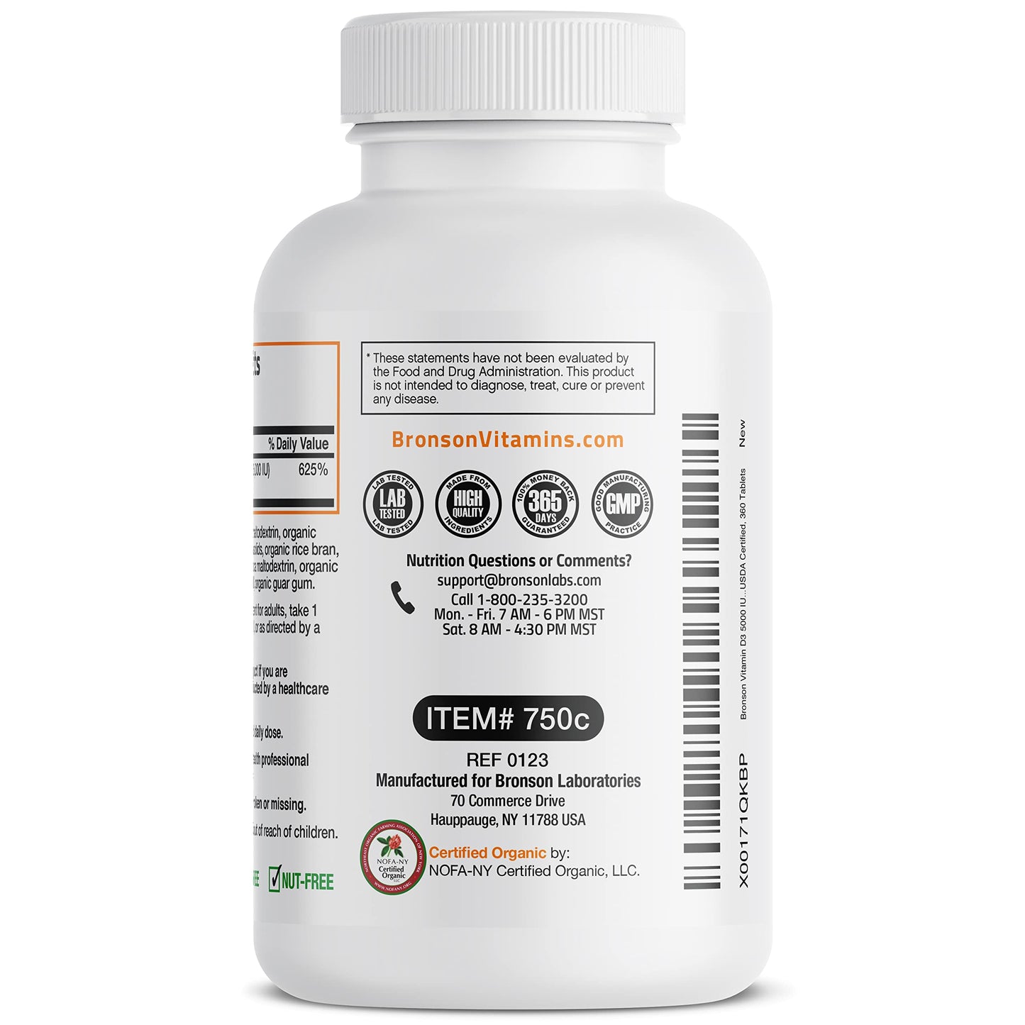 Bronson Vitamin D3 5,000 IU (1 Year Supply) for Immune Support, Healthy Muscle BronsonUS supplements