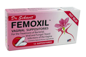 DR. SCHAVIT FEMOXIL Vaginal Suppositories - Natural Plant-Based Formula for The Treatment of Bacterial DR. SCHAVITAu supplements