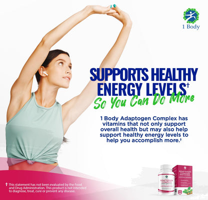 1 Body Adaptogen Complex with Ashwagandha 1 BodyUS supplements
