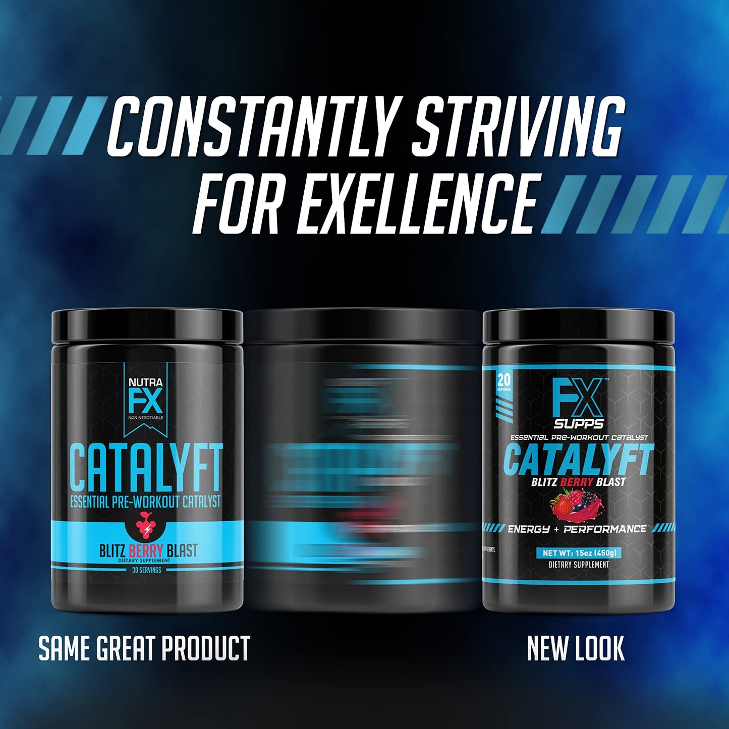 FX Supps Catalyft Pre-Workout PowderDrink for Men and Women Blitz Berry Blast Dietary FXSUPPSUS supplements
