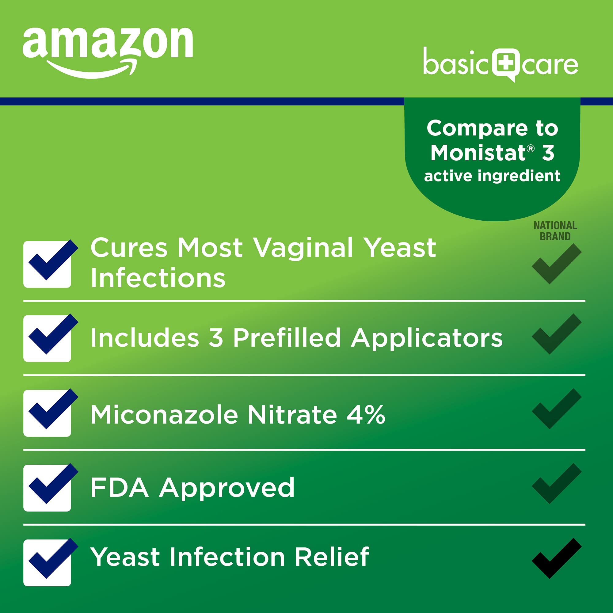 Amazon Basic Care Miconazole 3, Miconazole Nitrate Vaginal Cream (4 Percent), 3-Day Treatment Amazon Basic CareAu supplements