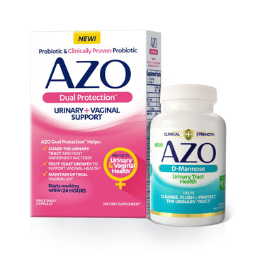 AZO Dual Protection, Urinary + Vaginal Support, Prebiotic Plus Clinically Proven Women’s AZOAu supplements