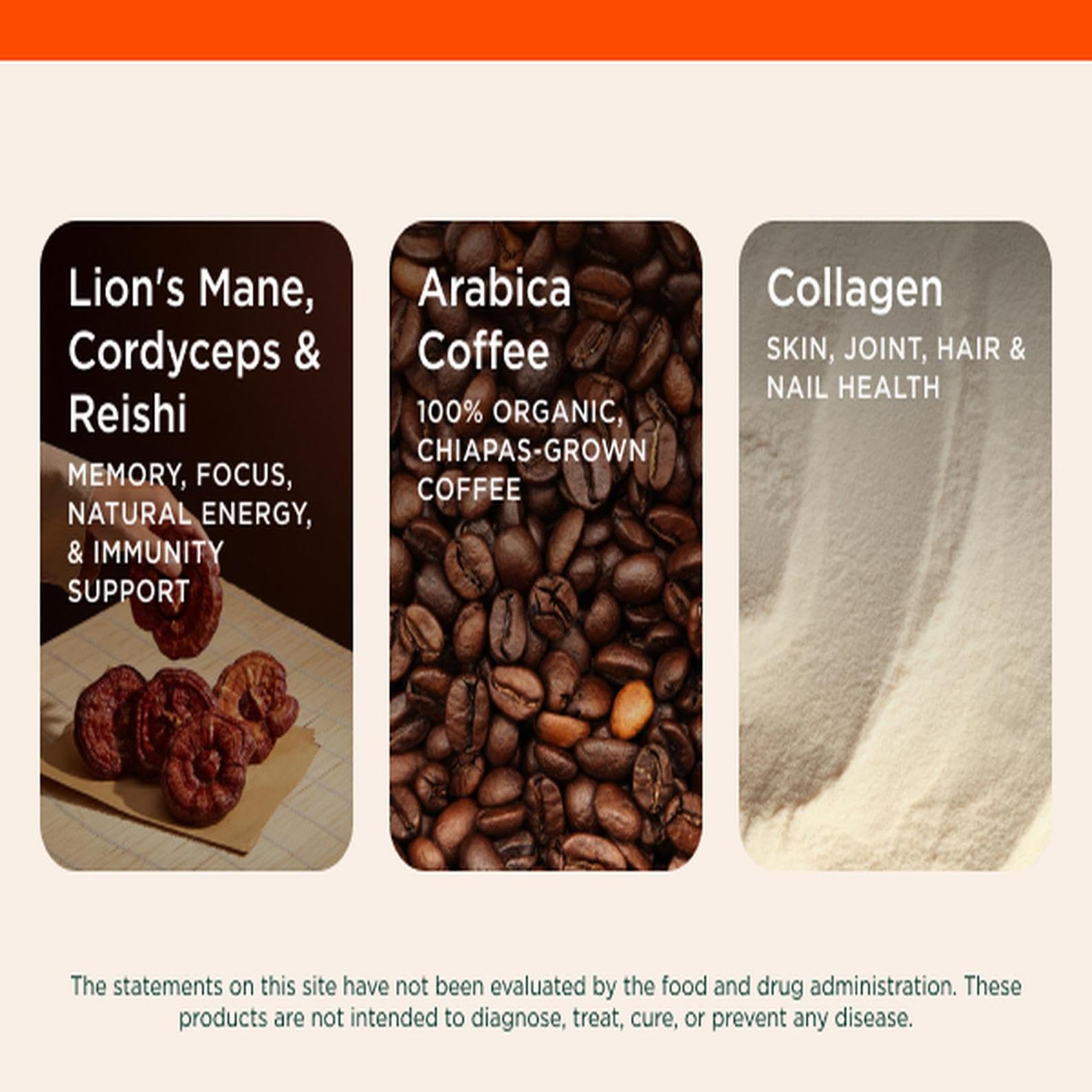 The Genius Brand Organic Mushroom Coffee + Collagen - Daily Energy Support - Healthy Immune Function - Arabica Coffee with Cordyceps, Reishi & Lion's Mane Mushroom Blend - 10.6 oz (30 Servings) The Genius BrandUS supplements