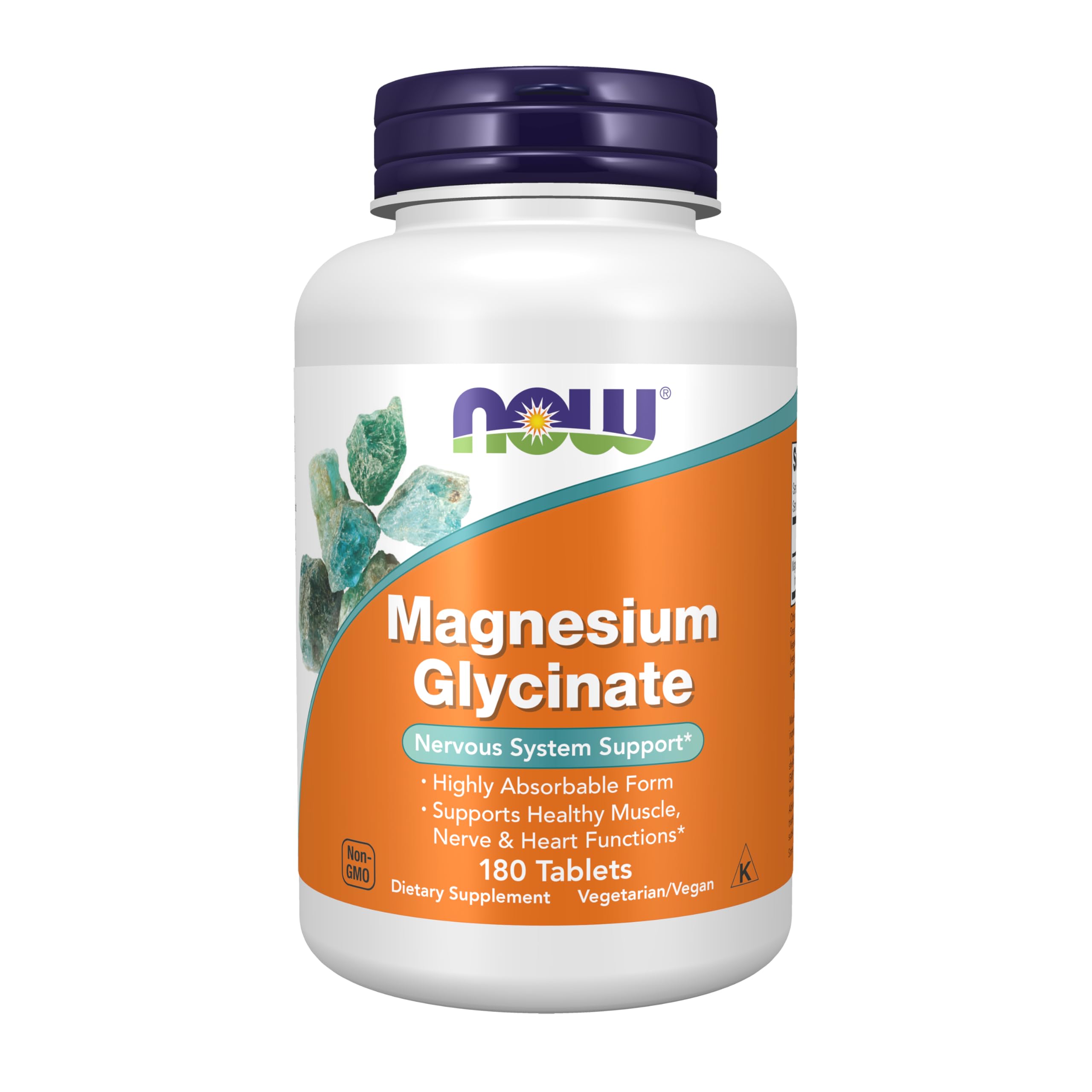 NOW Foods Supplements, Magnesium Glycinate 100 mg, Highly Absorbable Form, 180 Tablets NOW FoodsAu supplements