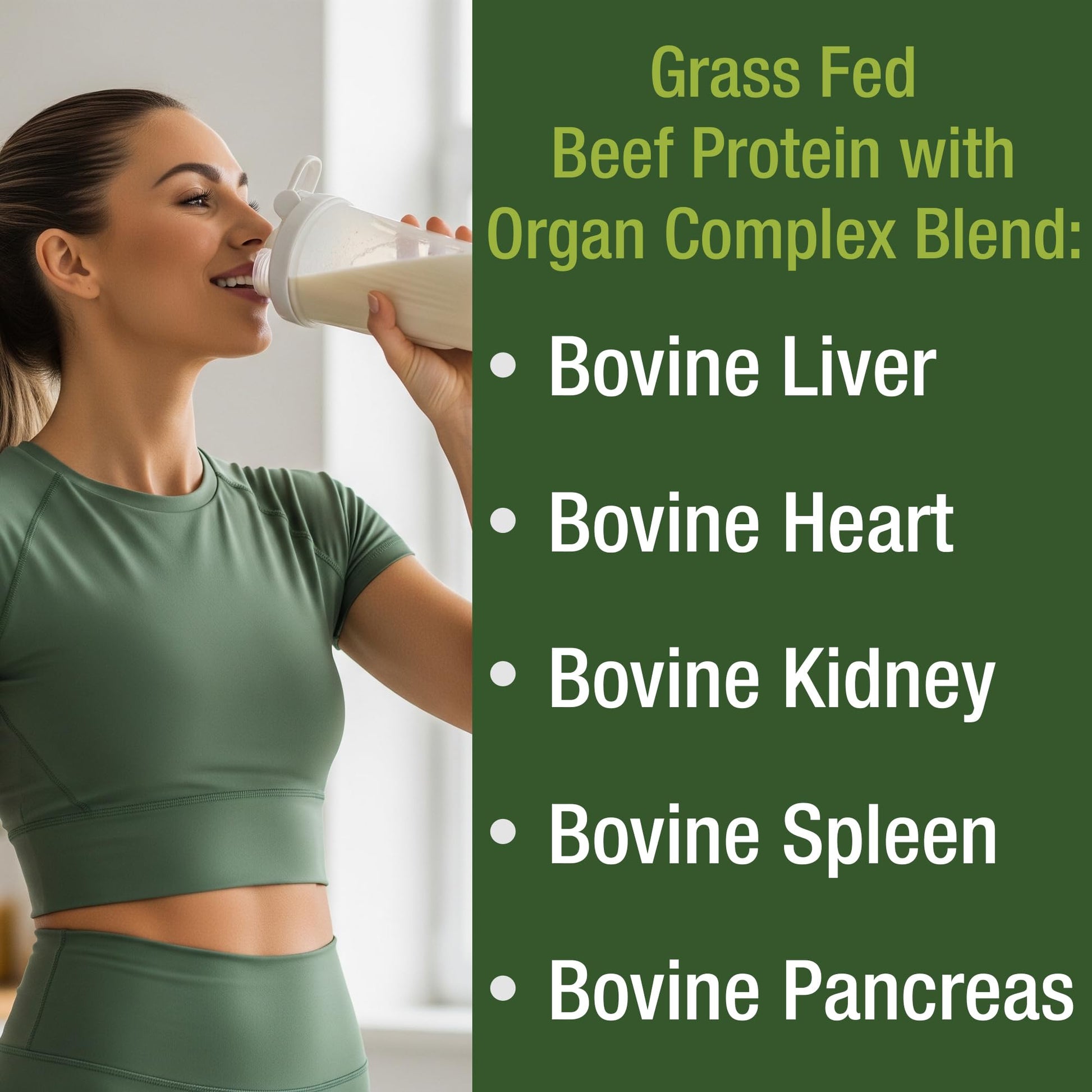 Grass Fed Beef Protein Powder + Organ Complex. Lactose Free Great Tasting Beef Protein Isolate. Animal Based Non Dairy No Whey Paleo Carnivore Supplement for Muscle Building. Vanilla Flavor Peak PerformanceAu supplements